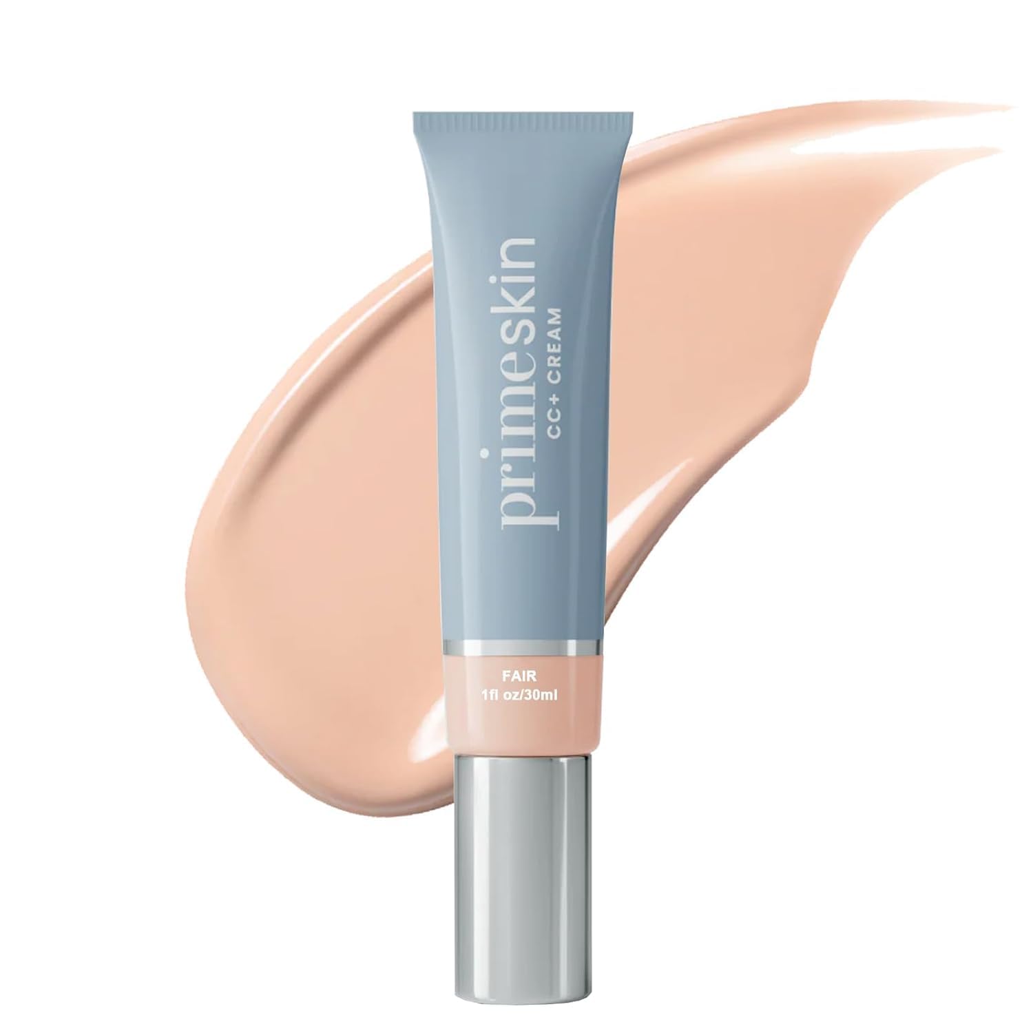 PrimeSkin CC Cream Foundation - 1.8 Fl Oz/30ml, Lightweight Liquid Makeup with SPF, Natural Coverage for Women (Shade 02) | Perfect for Daily Wear, Office & Special Occasions