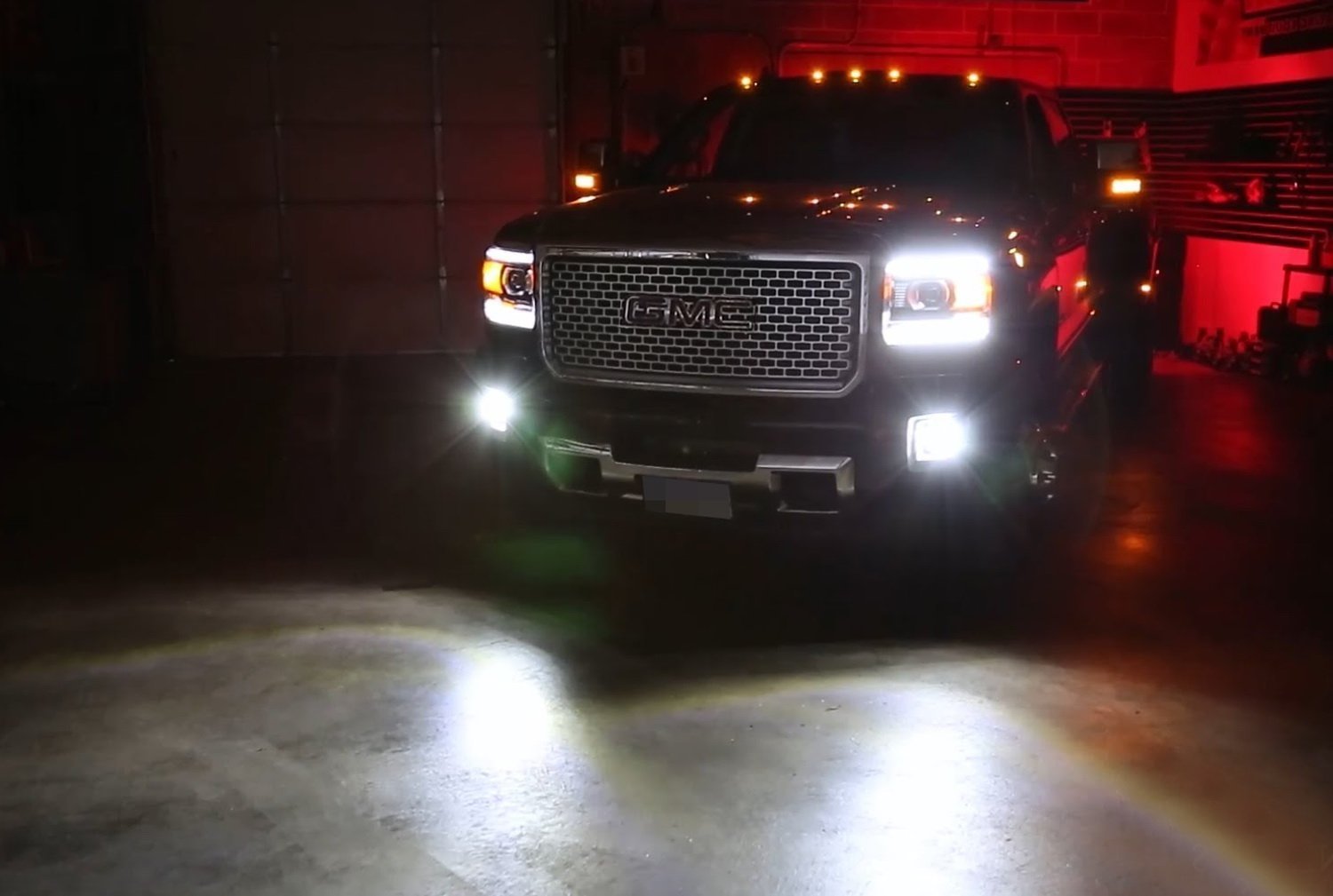 40W CREE LED Pods with Fog Light Cover & Bracket Mounts for 2015-2019 GMC 2500/3500 - Off-Road Lighting, Truck Accessories, Fog Lights Replacement