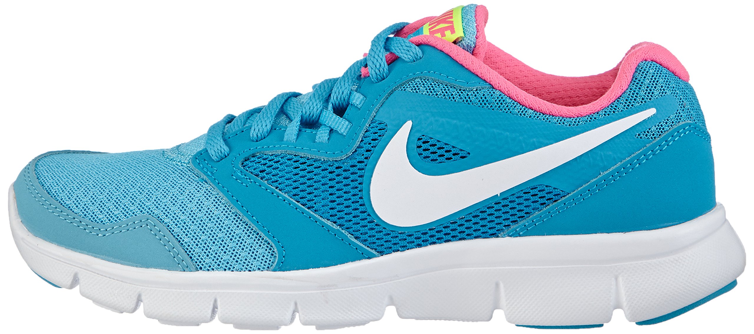 Nike Girl's Flex Experience 3 Running Shoes - Lightweight Athletic Sneakers for Kids, Breathable Mesh & Rubber Sole, Clearwater Blue/Pink - Perfect for School, Sports & Daily Activities