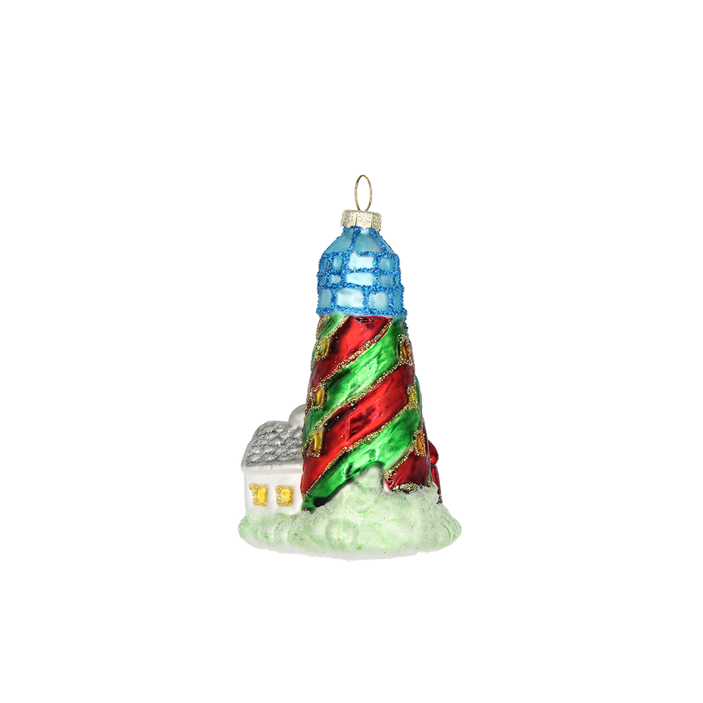 Blue Lighthouse Ornament - Nautical Decor for Home, Office & Garden - Perfect for Coastal Theme, Beach House & Holiday Decorations