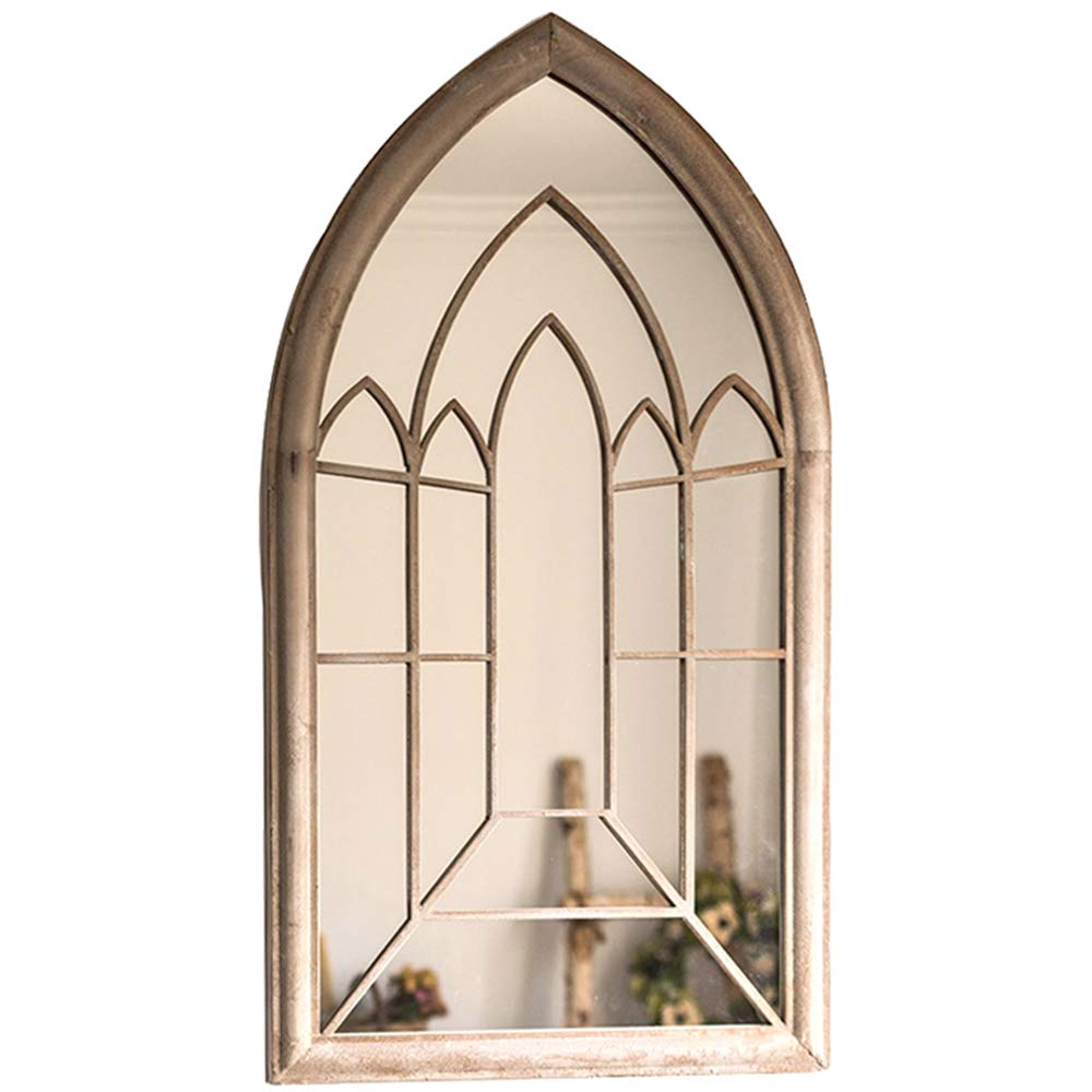 LDFZ Arched Wall Mirror - Vintage Art Deco Full Length Mirror for Bedroom, Living Room & Entryway - Elegant Gold Frame Decor Mirror for Home & Office
