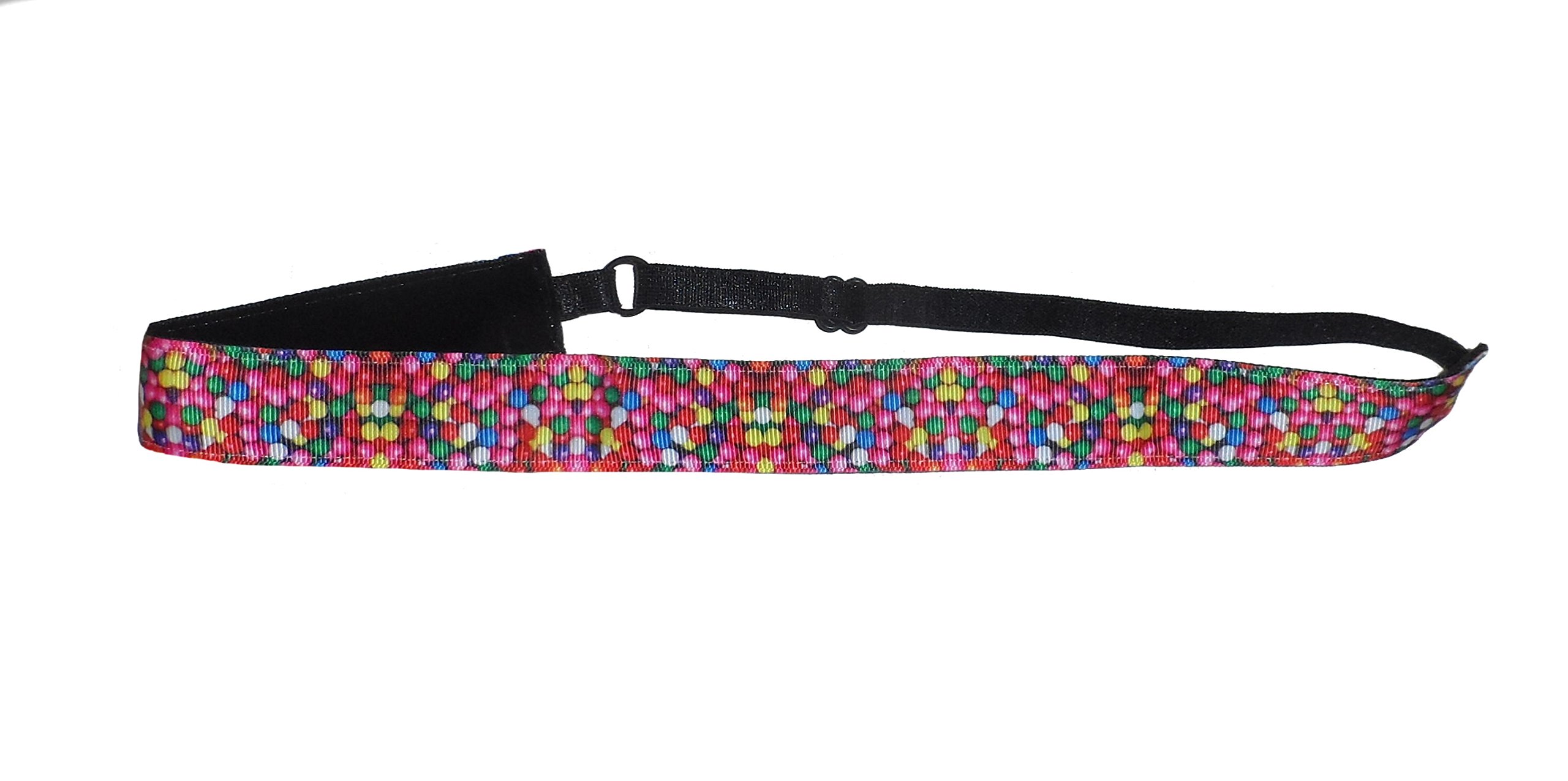 Non-Slip Adjustable Candy Print Headband for Women - Soft Comfortable Hairband for Workouts, Running, Yoga & Daily Wear