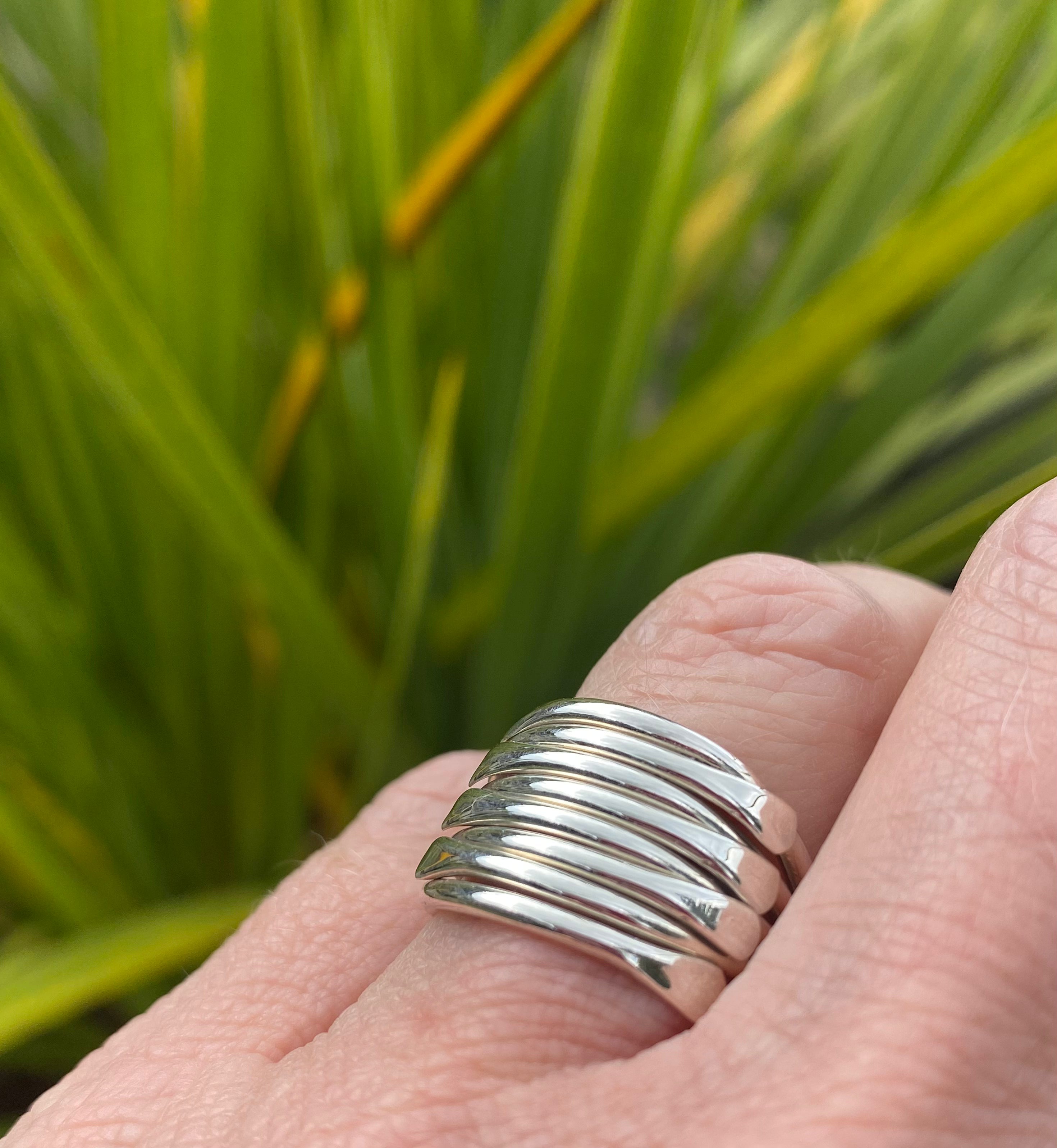 Sterling Silver Stackable Ring Set - Size P (US) - Elegant Minimalist Rings for Women, Perfect for Everyday Wear, Gifts & Layering Jewelry