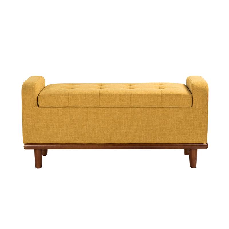 Clover Upholstered Flip Top Storage Bench - Stylish Ottoman with Hidden Storage for Living Room, Bedroom & Entryway - Perfect for Home Organization & Extra Seating