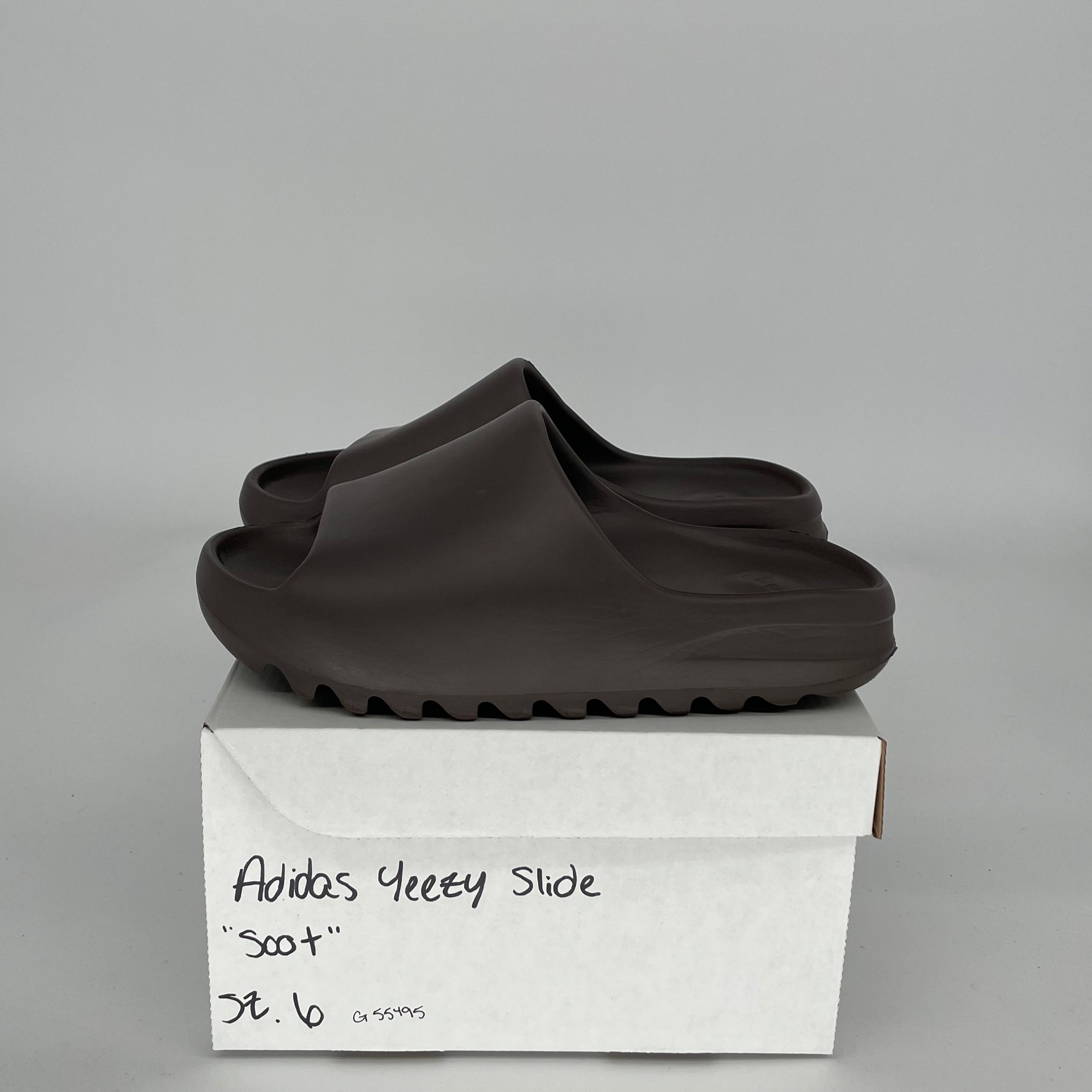 Adidas Yeezy Slide Soot - Size 6 (G55495) | Comfortable Unisex Slides for Men & Women | Perfect for Beach, Pool, Gym & Casual Wear