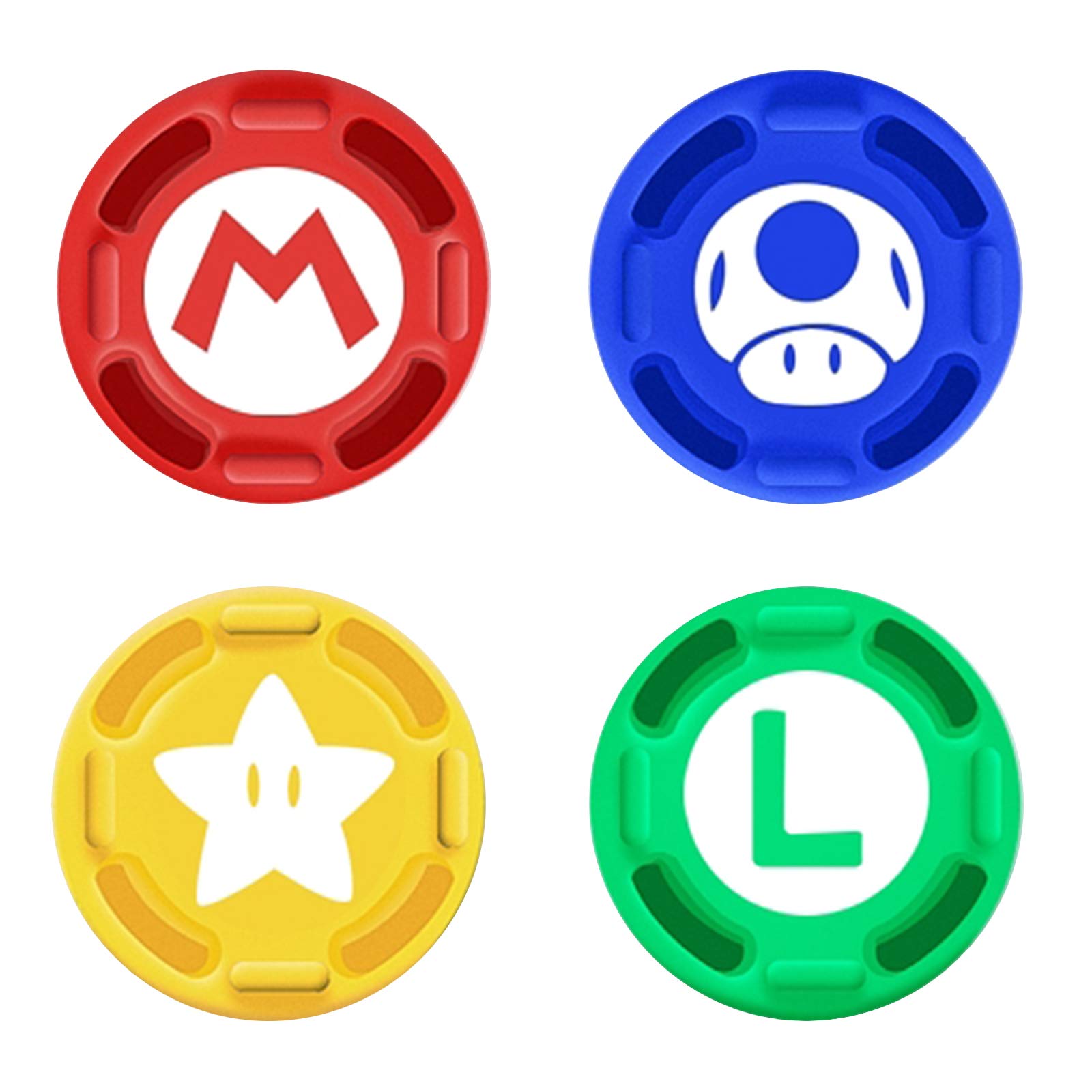 4Pcs Silicone Joystick Thumb Grip Covers for Nintendo Switch Joy-Con/Switch OLED/Switch Lite - Anti-Slip, Comfortable Game Controller Accessories for Enhanced Gaming Experience - Perfect for Mario Kart, Zelda & Multiplayer Gaming Sessions