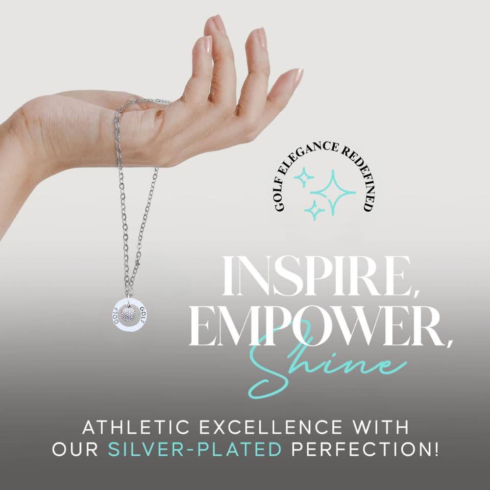 Infinity Collection Sterling Silver Golf Charm Necklace - Elegant Golf Jewelry Gift for Women & Men - Perfect for Golfers, Coaches & Enthusiasts - Ideal for Birthdays, Anniversaries & Tournaments