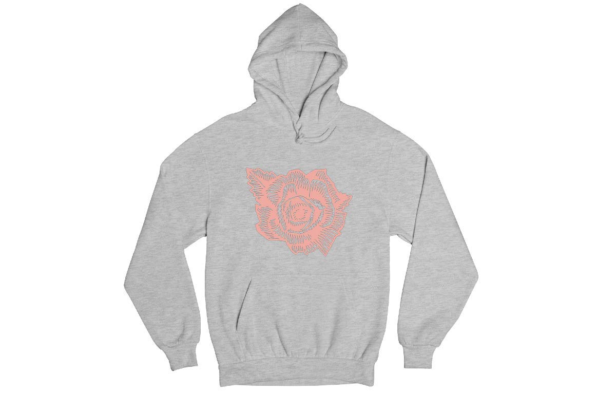 Vintage Rose Floral Cotton Hoodie Sweatshirt - Fashionable Women's Pullover for Casual Wear, Street Style & Spring Outfits
