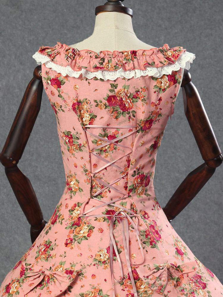 Victorian Ball Gown for Women - Elegant Long Sleeve Party Dress with Rococo Embroidery | Perfect for Masquerade Balls, Renaissance Fairs & Historical Reenactments