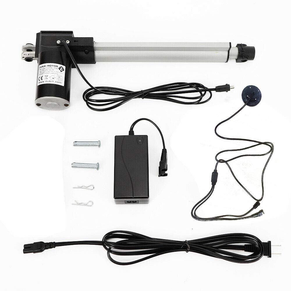 24V DC Electric Recliner Motor Actuator Replacement Kit - 250mm Stroke Length Linear Actuator for Power Lift Chairs, Massage Sofas & Recliners | Home Theater Seating, Living Room Furniture & Office Chairs Upgrade