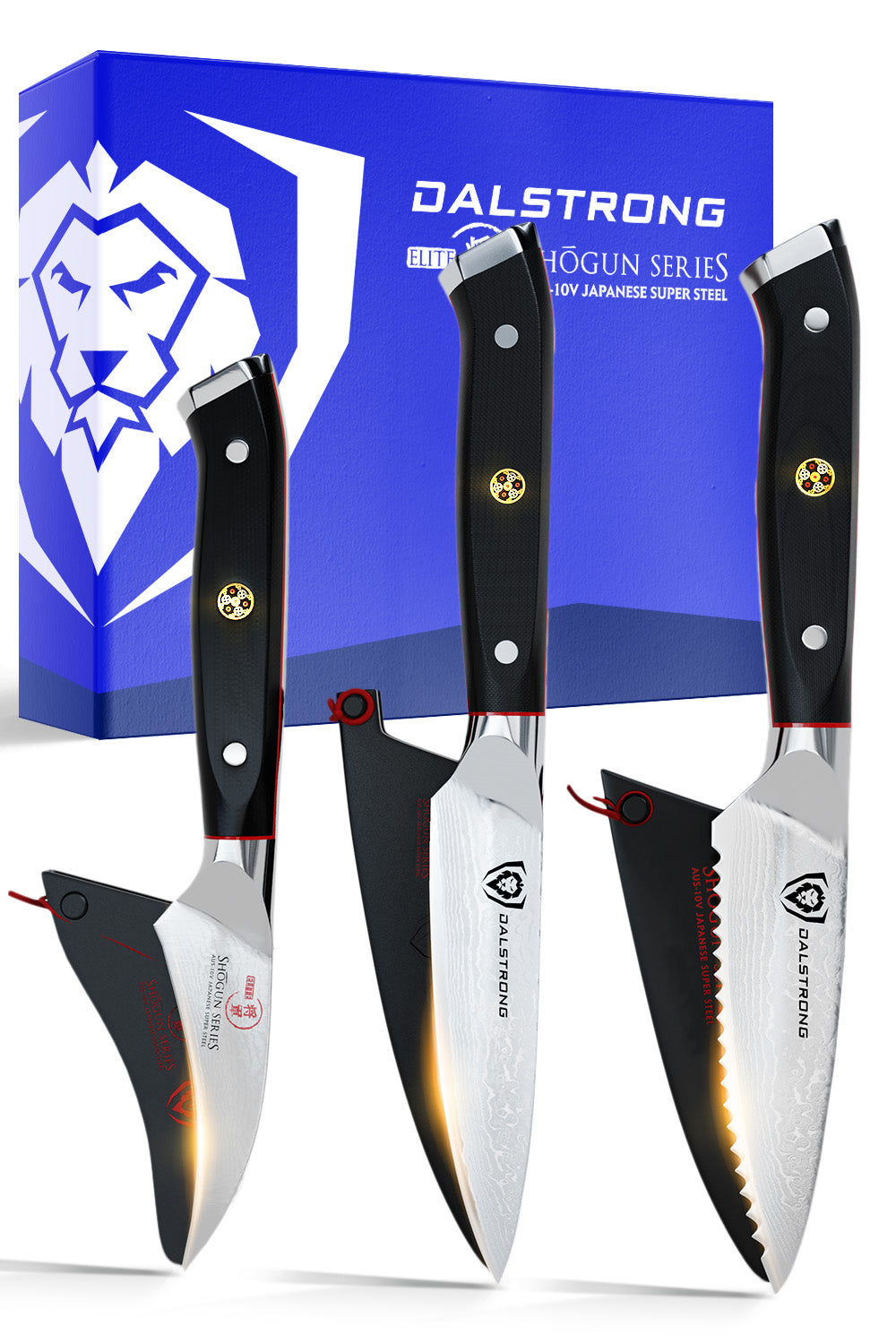 Premium 3-Piece Paring Knife Set - Shogun Series Elite by Dalstrong | Ultra-Sharp Japanese Steel for Precision Slicing, Peeling & Garnishing | Perfect for Home Chefs, Professional Kitchens & Culinary Gifts