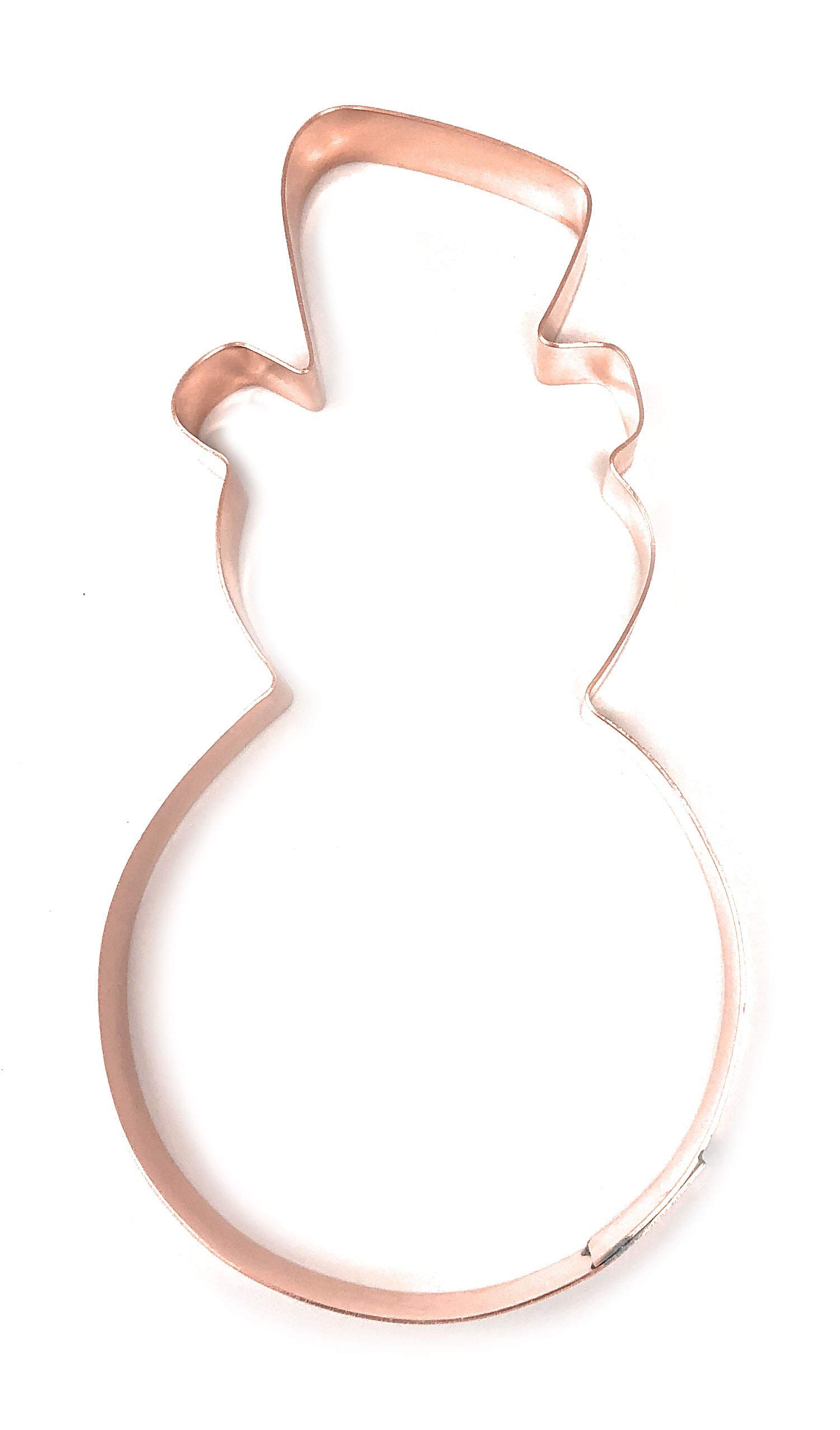 6.75 Inch Large Snowman Cookie Cutter - Handmade Christmas Baking Decorations with Hat Design - Perfect for Holiday Cookies, Gingerbread Men & Festive Baking Gifts