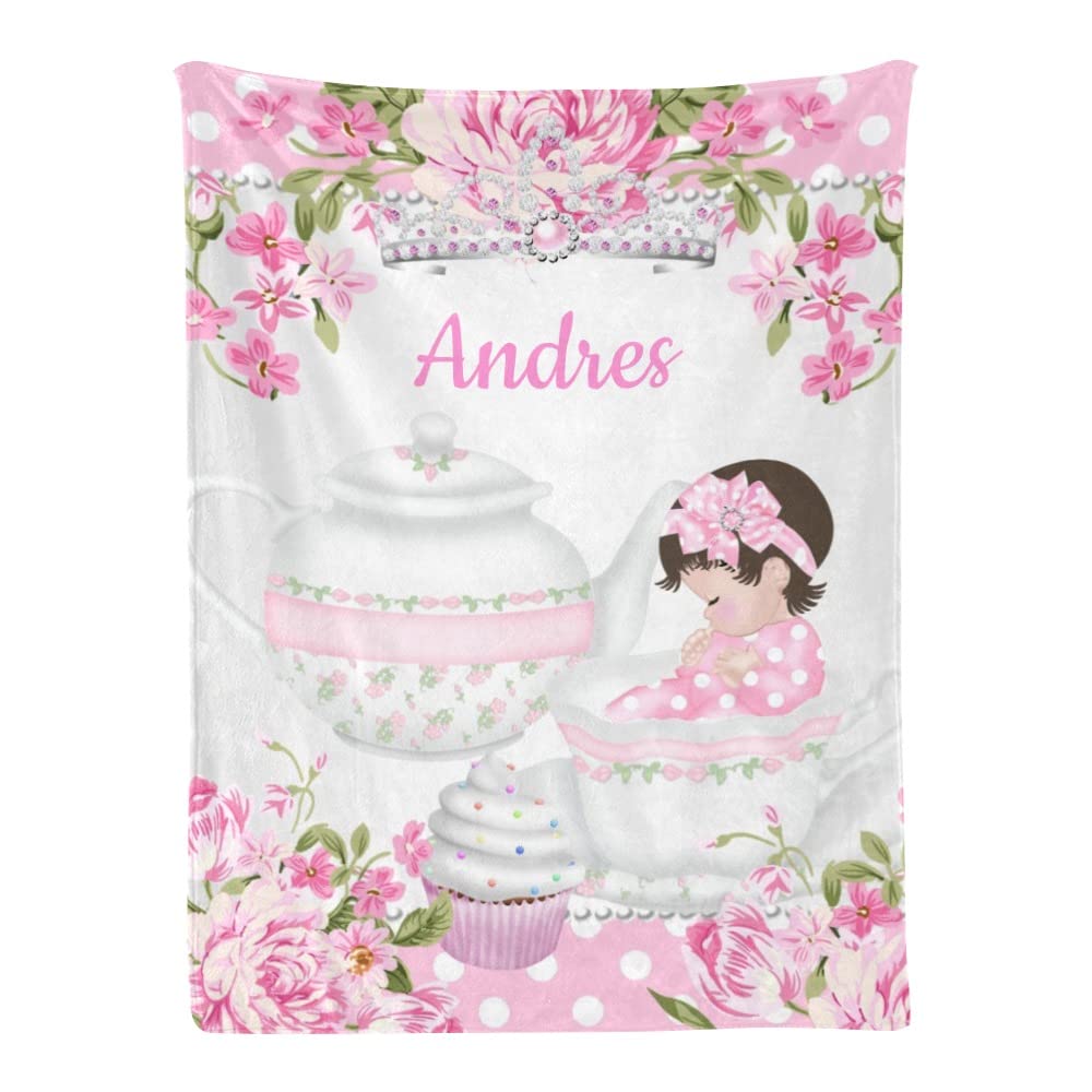 Personalized Baby Blanket with Name - Custom Fleece Nursery Throw for Boys & Girls - 30