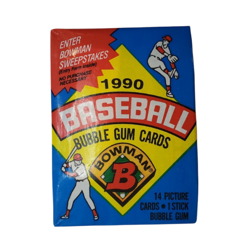 1990 Bowman Baseball Cards Unopened Pack - Vintage Collectible Trading Cards - Perfect for Sports Memorabilia Collections & Gift Giving