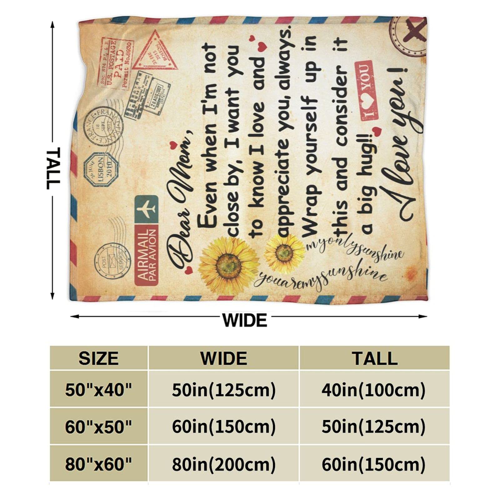 Cozy Fleece Blanket for Mom - Perfect Birthday, Christmas, Mother's Day Gift from Daughter or Son - Soft Throw for Home, Bed, Sofa & Chairs - Ideal for Relaxing, Movie Nights & Warmth
