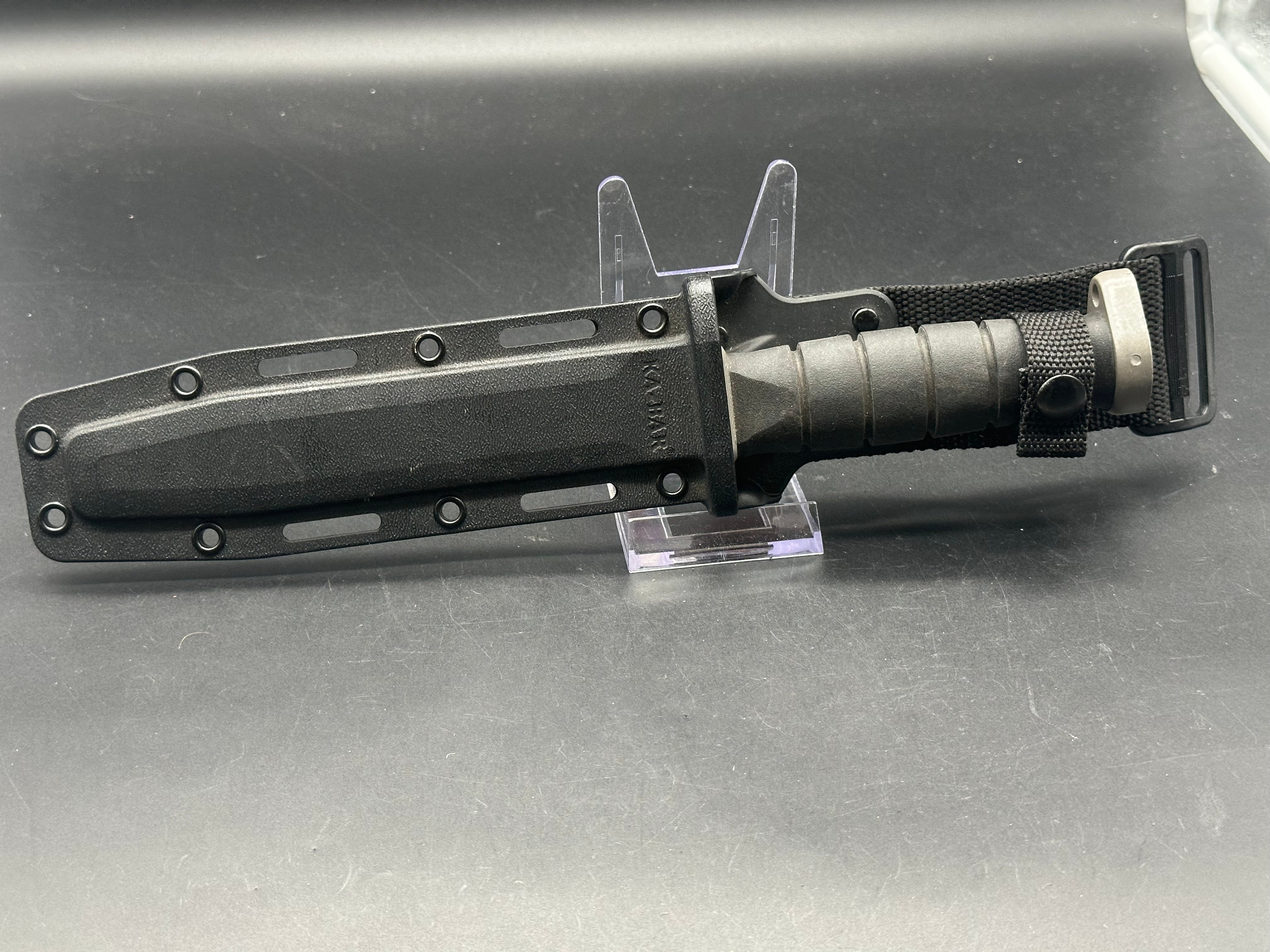 KA-BAR 1281 D2 Steel Fighting & Utility Knife - Tactical Survival, Outdoor Camping, Hunting & EDC Knife