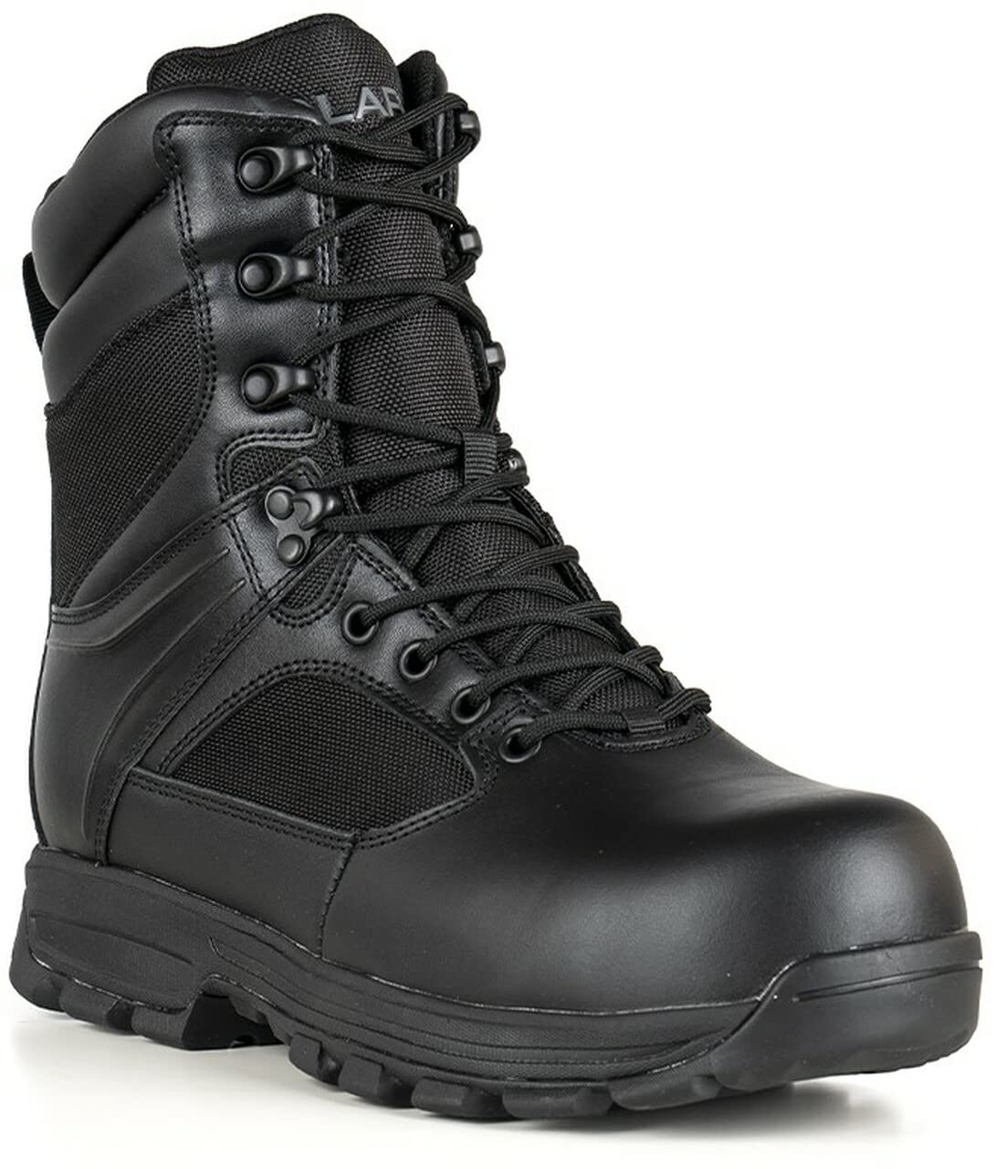 LAPG Men’s Sector 8” Waterproof Tactical Boots - Side-Zip Duty & Combat Shoes for Hiking, Breathable Comfortable Work Boots for Outdoor, Military, Police & Security Use
