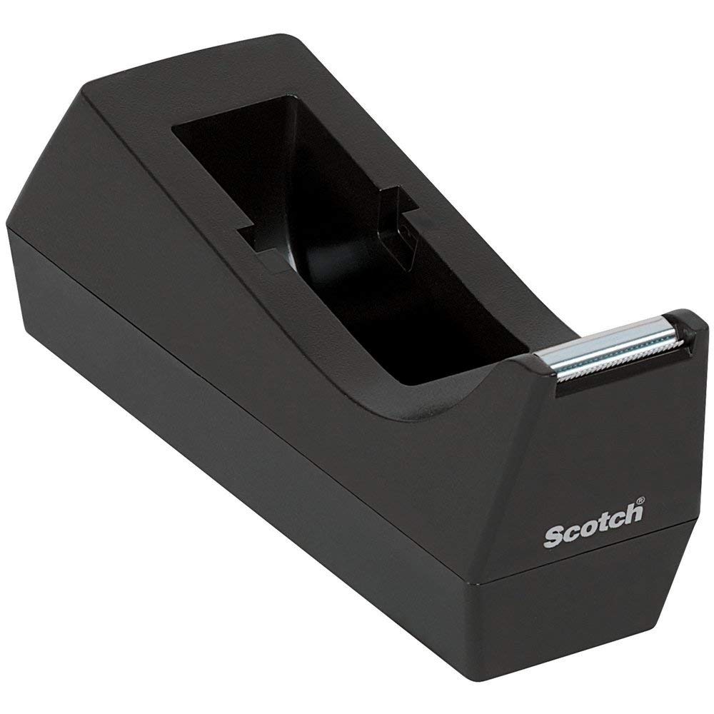 Scotch Desk Tape Dispenser 1 Inch Core, 36 Pack Black - Perfect for Office, School, Home & Crafting Supplies Organization