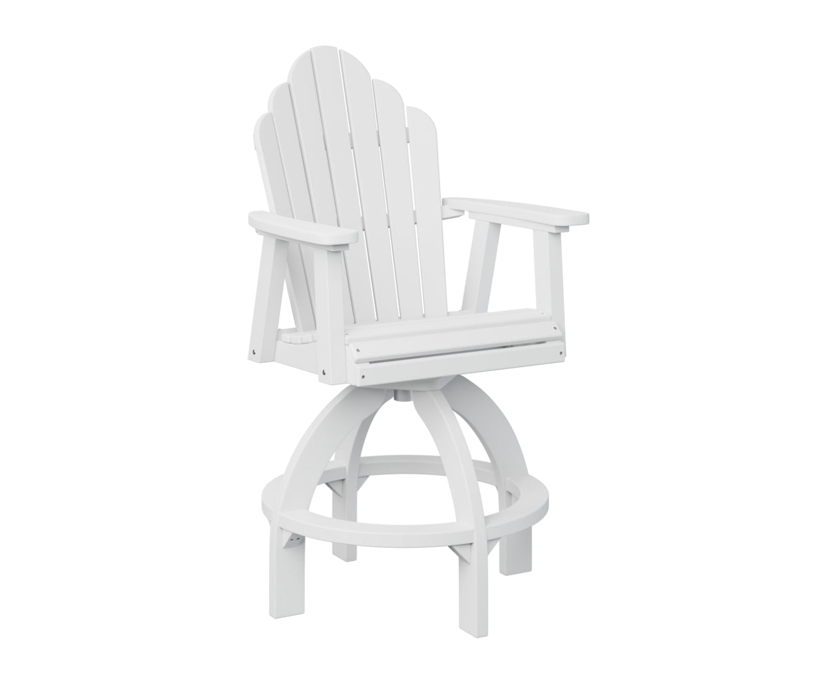 Berlin Gardens Cozi Back Swivel Bar Chair - Adjustable Height Counter Stool with Padded Seat - Perfect for Kitchen Island, Home Bar & Outdoor Patio Dining