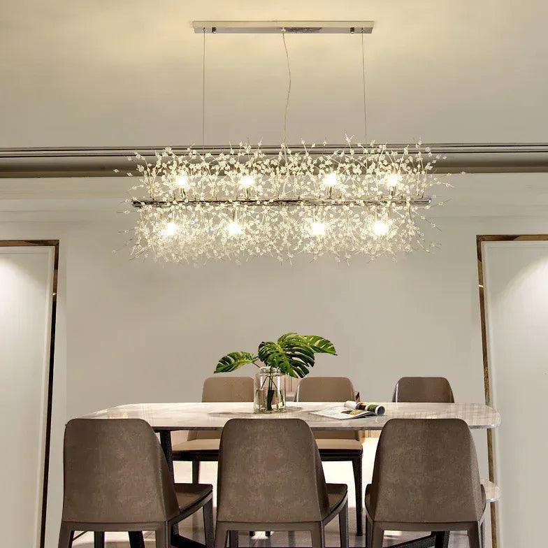 Modern LED Pendant Light in Firework Design - Elegant Ceiling Lighting Fixture for Living Room, Dining Room, and Bedroom Decor