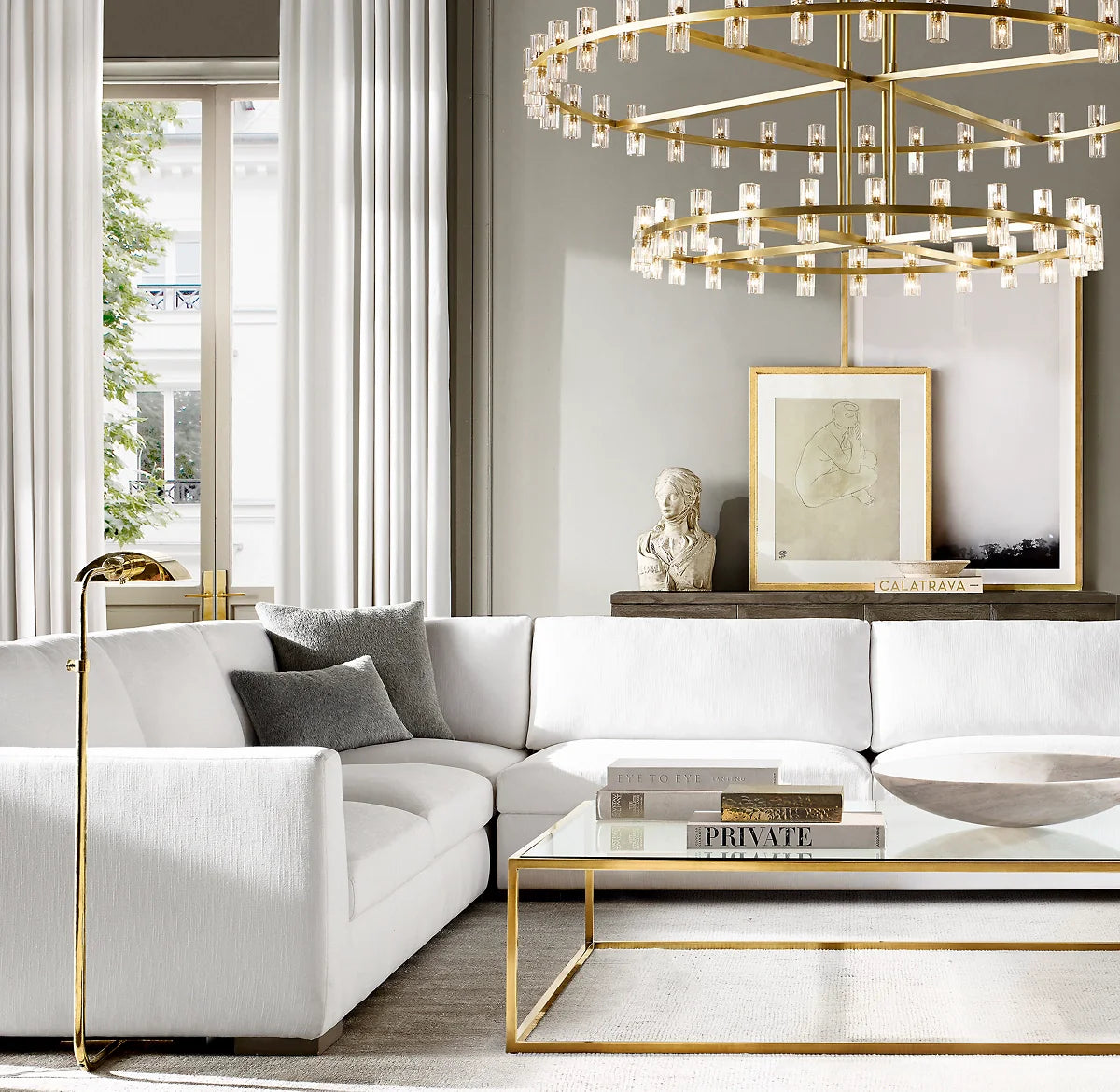 Elegant Aurora 2-Tier Round Wine Glass Chandelier with 60 Lights - Perfect for Dining Room, Kitchen Island, or Bar Decor