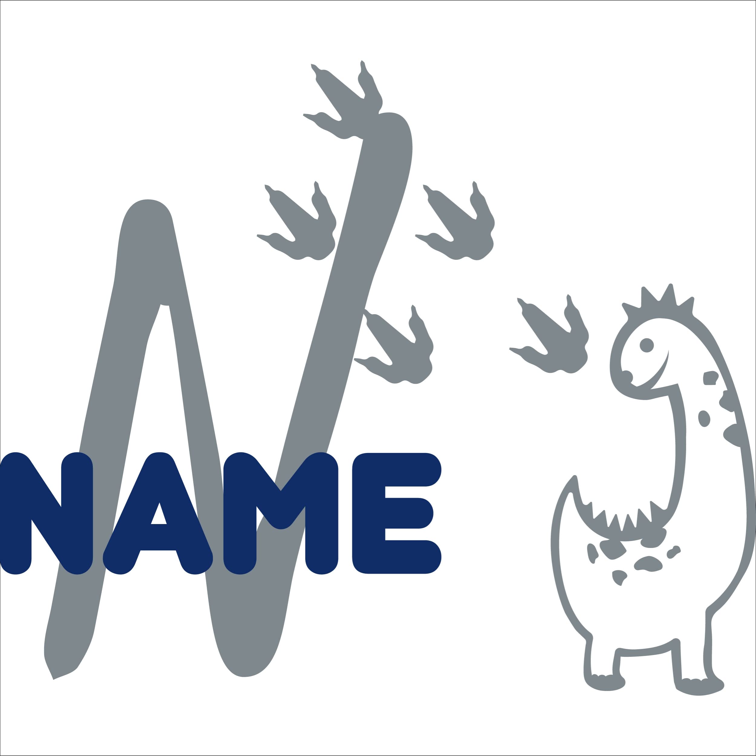 Dinosaur Personalized Baby Name Wall Decal - Custom Nursery Wall Lettering for Boys Room Decor - Perfect for Kids Bedroom, Playroom & Nursery Decorations