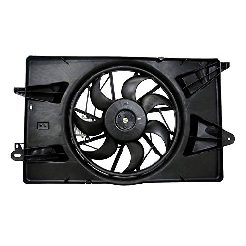 RAREELECTRICAL New Engine Cooling Fan Replacement for Jeep Cherokee 2014-2017 - Compatible with Part Numbers 68197298AB, 68205996AB, 68205996AC, CH3115179, CH3115180 - Perfect for Overheating Prevention & Off-Road Adventures