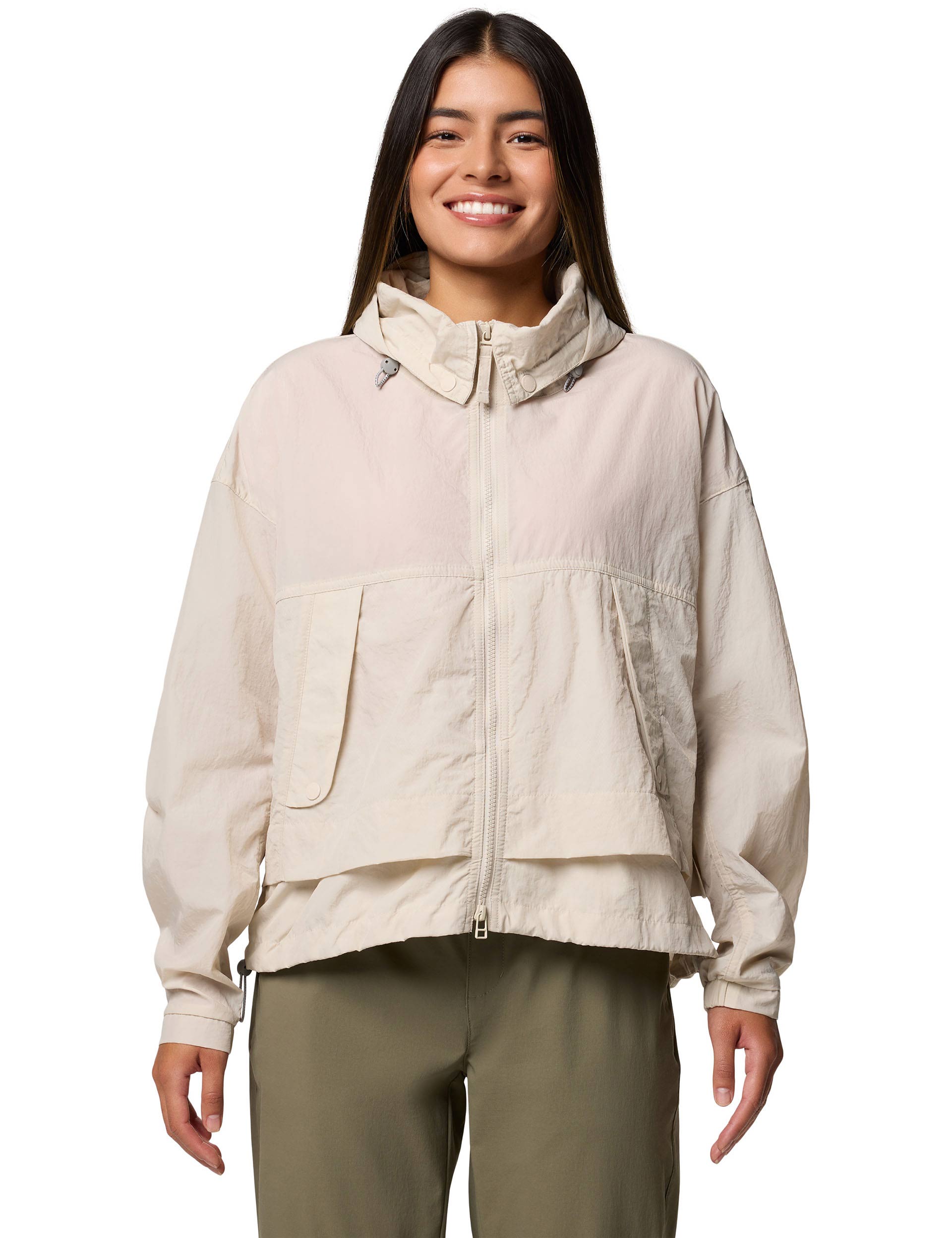Paracutie II Hooded Windbreaker Jacket - Dark Stone Color | Lightweight Water-Resistant Outdoor Windbreaker for Hiking, Running & Travel