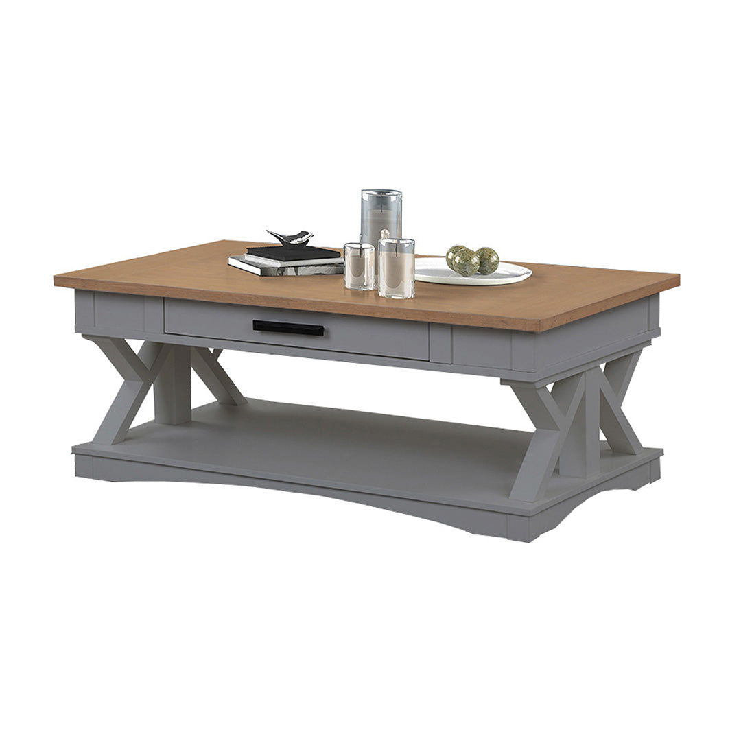 Modern Roots Cocktail Table - Mid Century Modern Coffee Table with Wooden Legs for Living Room, Lounge & Office - Stylish Home Decor Furniture for Small Spaces