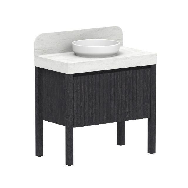 ADP Harper Floor Standing Vanity with Legs and Durasein Countertop - Modern Bathroom Vanity with Storage for Home Decor | Perfect for Master Bath, Guest Bath & Powder Room
