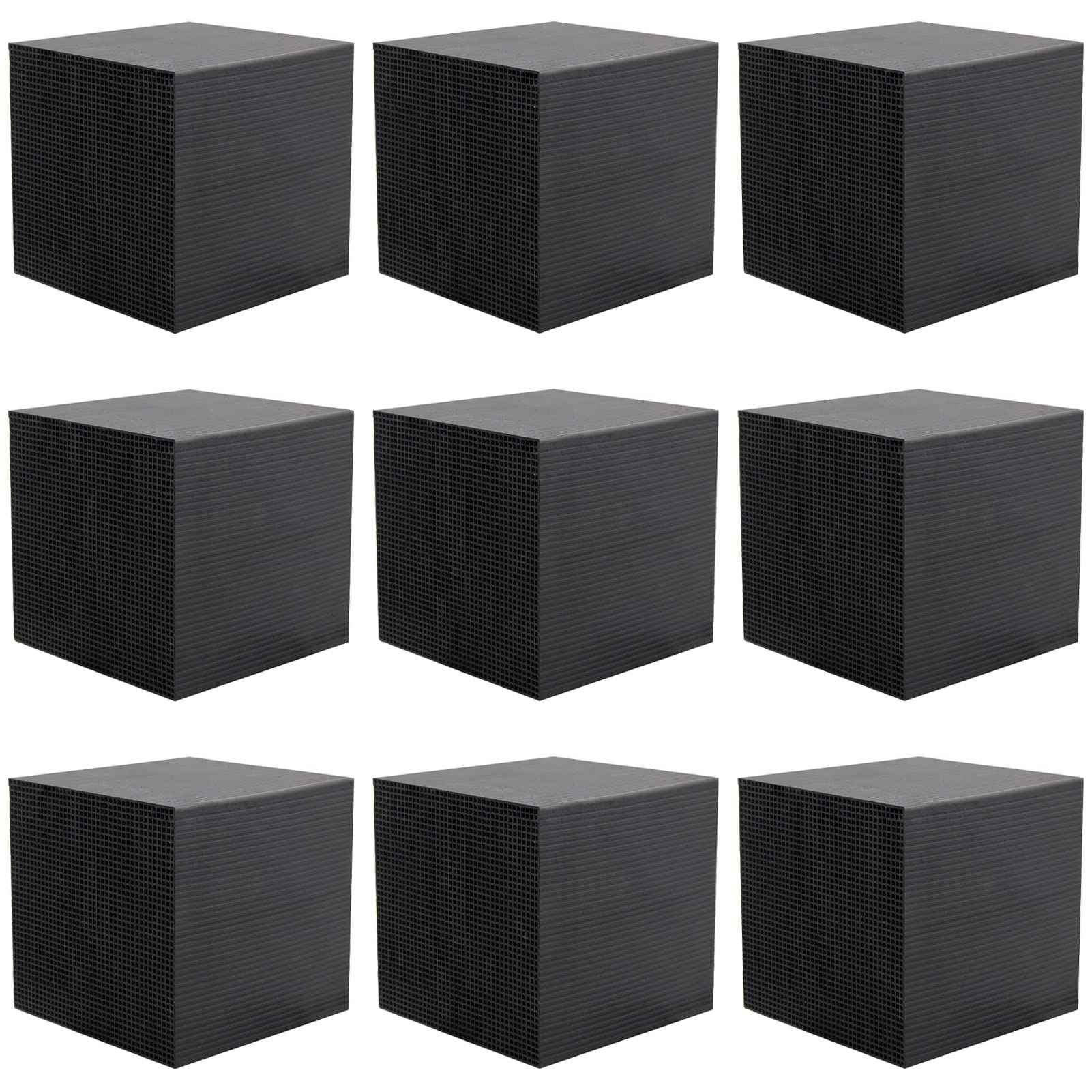 Premium Aquarium Water Purifier Cubes - 9 Pack Activated Carbon Filters for Fish Tanks, Ponds & Horse Troughs (10x10x10cm) | Crystal Clear Water Solution for Healthy Fish & Livestock | Ideal for Freshwater & Saltwater Aquariums, Outdoor Ponds, and Animal Watering Systems
