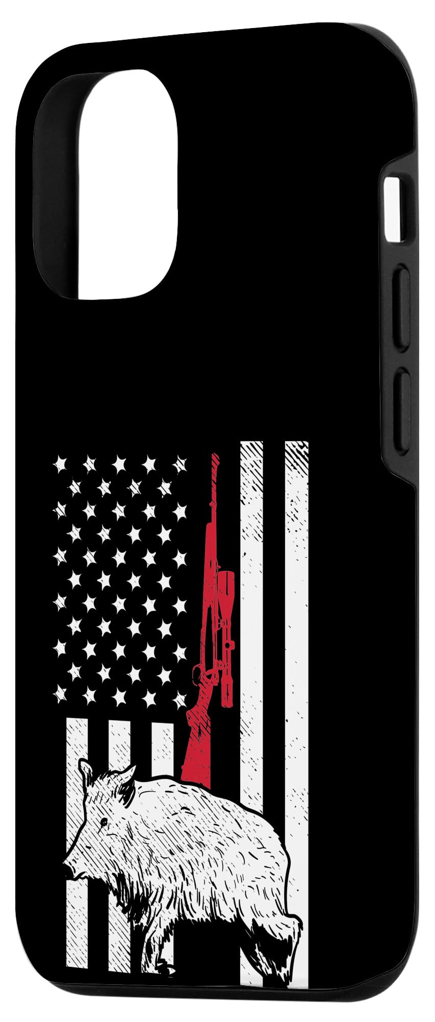 iPhone 12/12 Pro Case - Patriotic American Flag Design for Hunting Enthusiasts | Perfect Gift for USA Hunters & Outdoor Lovers | Durable Protection for Daily Use & Outdoor Adventures