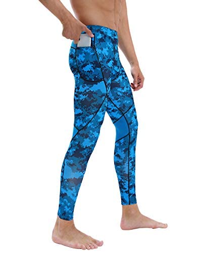 Milin Naco Men's Compression Pants - High Performance Running & Ski Base Layer Leggings for Workout, Training & Cold Weather Sports