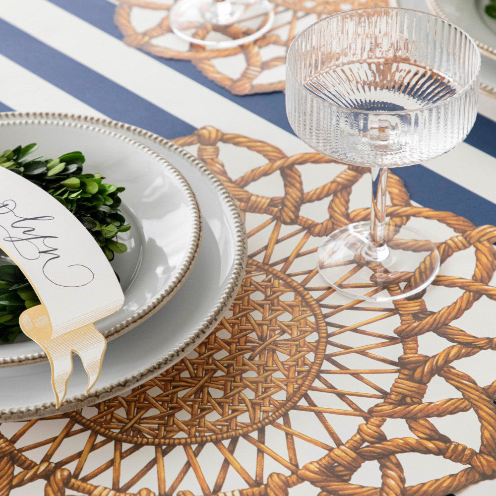 Eco-Friendly Rattan Weave Placemats Set of 4 - Natural Fiber Table Mats for Dining, Kitchen, and Outdoor Picnic Use