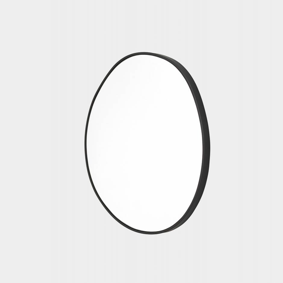 MIDDLE OF NOWHERE Organic Mirror 70x80cm Black - Modern Wall Decor for Living Room, Bedroom & Entryway