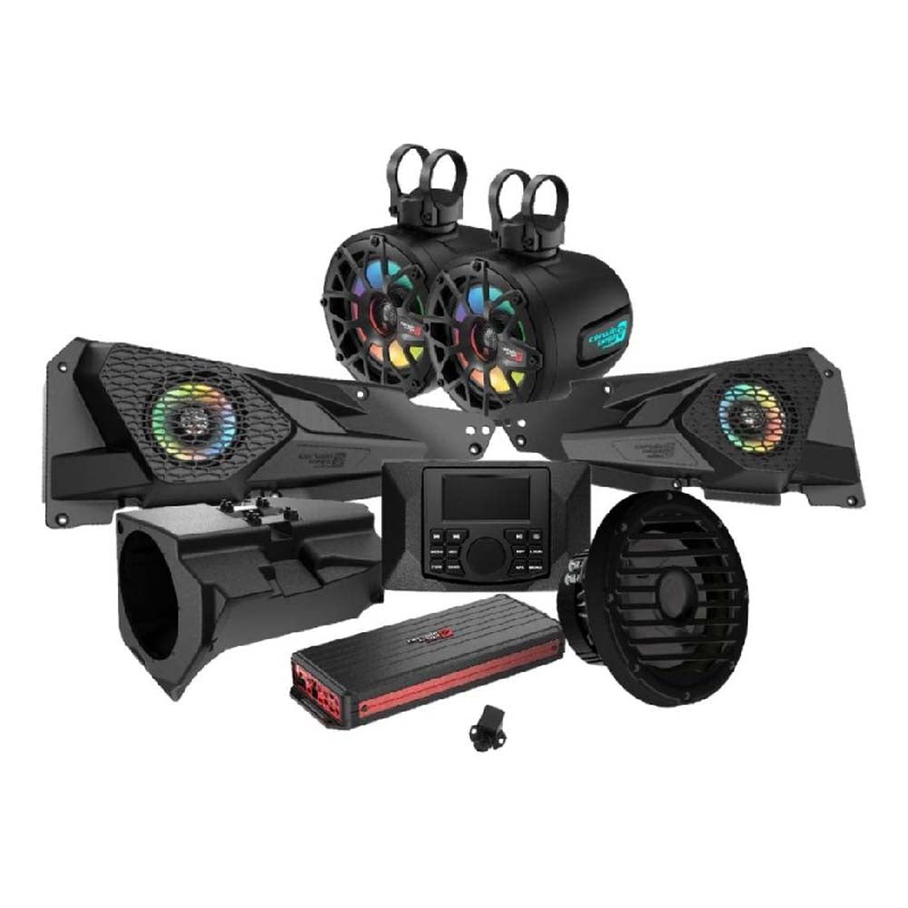 Cerwin Vega RPMRZRKD23 2DR KIT 2014 - Complete Razor-Specific Audio System with 6-Channel Digital Amplifier, CMR3 Media Player, 6.5” 2-Way Tower Speakers & 10” Marine Subwoofer | Perfect for Off-Road Vehicles, Boats & Outdoor Adventures