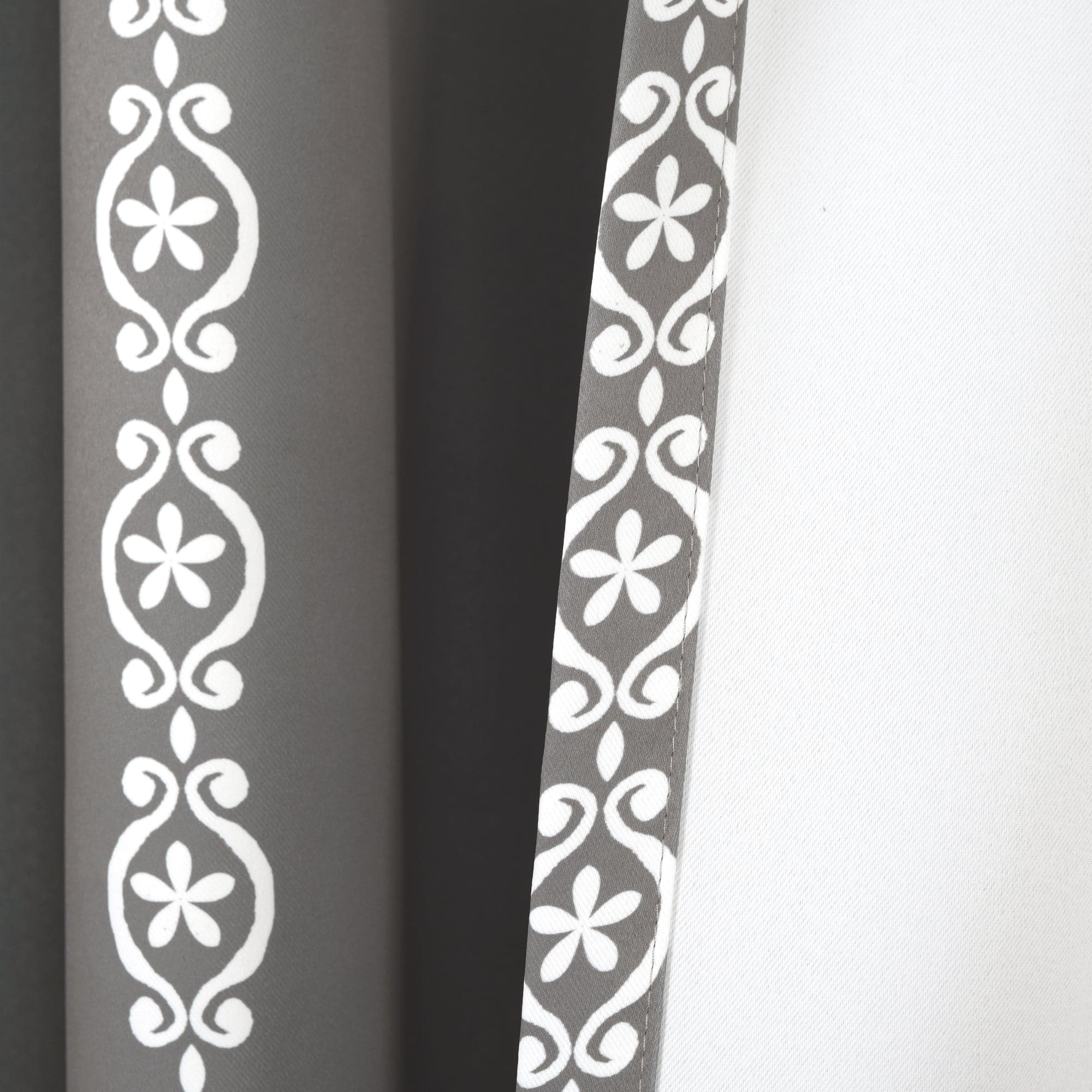Stripe Medallion Light Filtering Window Curtain Set - Elegant Room Darkening Drapes for Living Room & Bedroom - Perfect for Privacy & Sun Protection