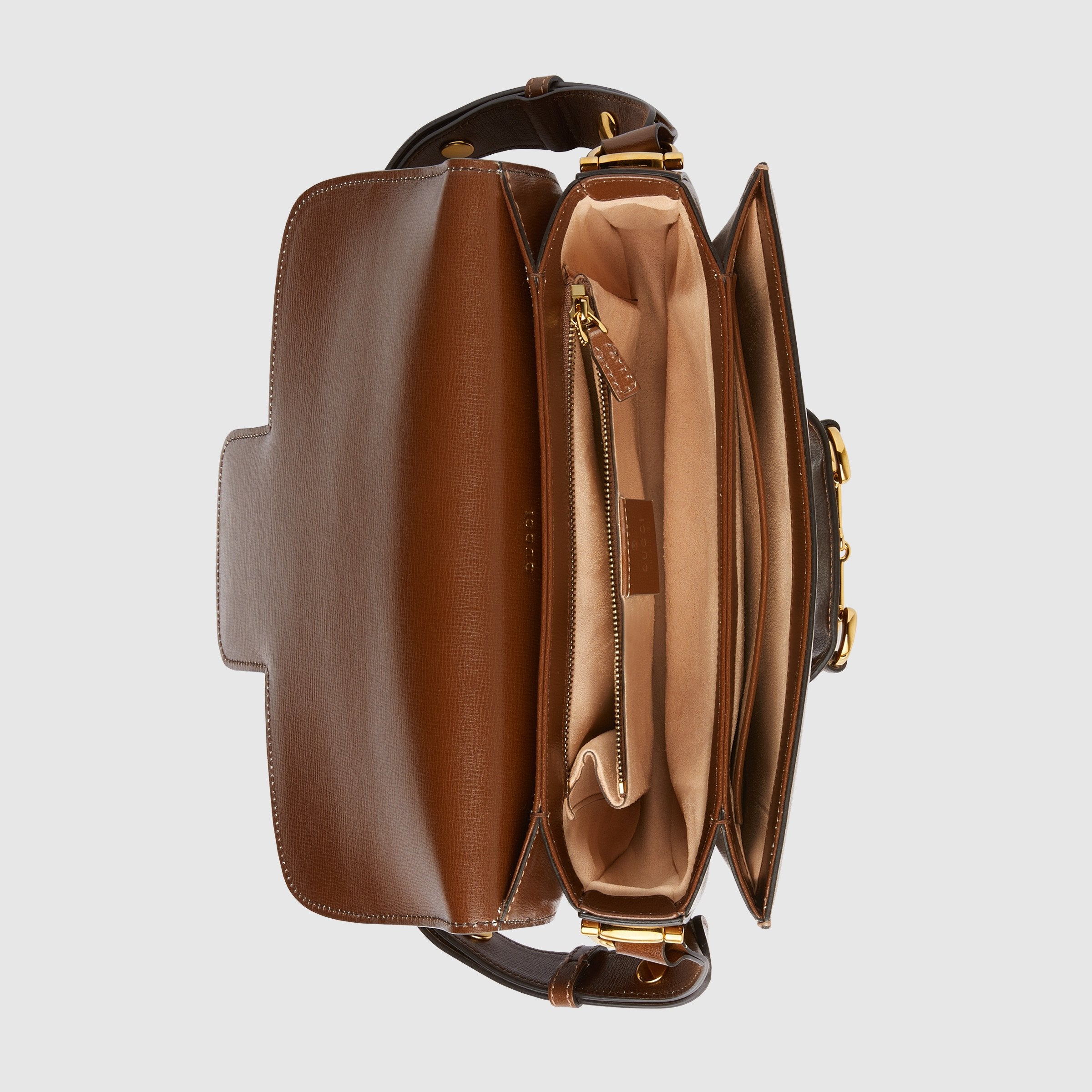Gucci 1955 Horsebit Shoulder Bag - Genuine Leather Crossbody Bag for Women - Brown Luxury Handbag for Work, Travel & Everyday Use