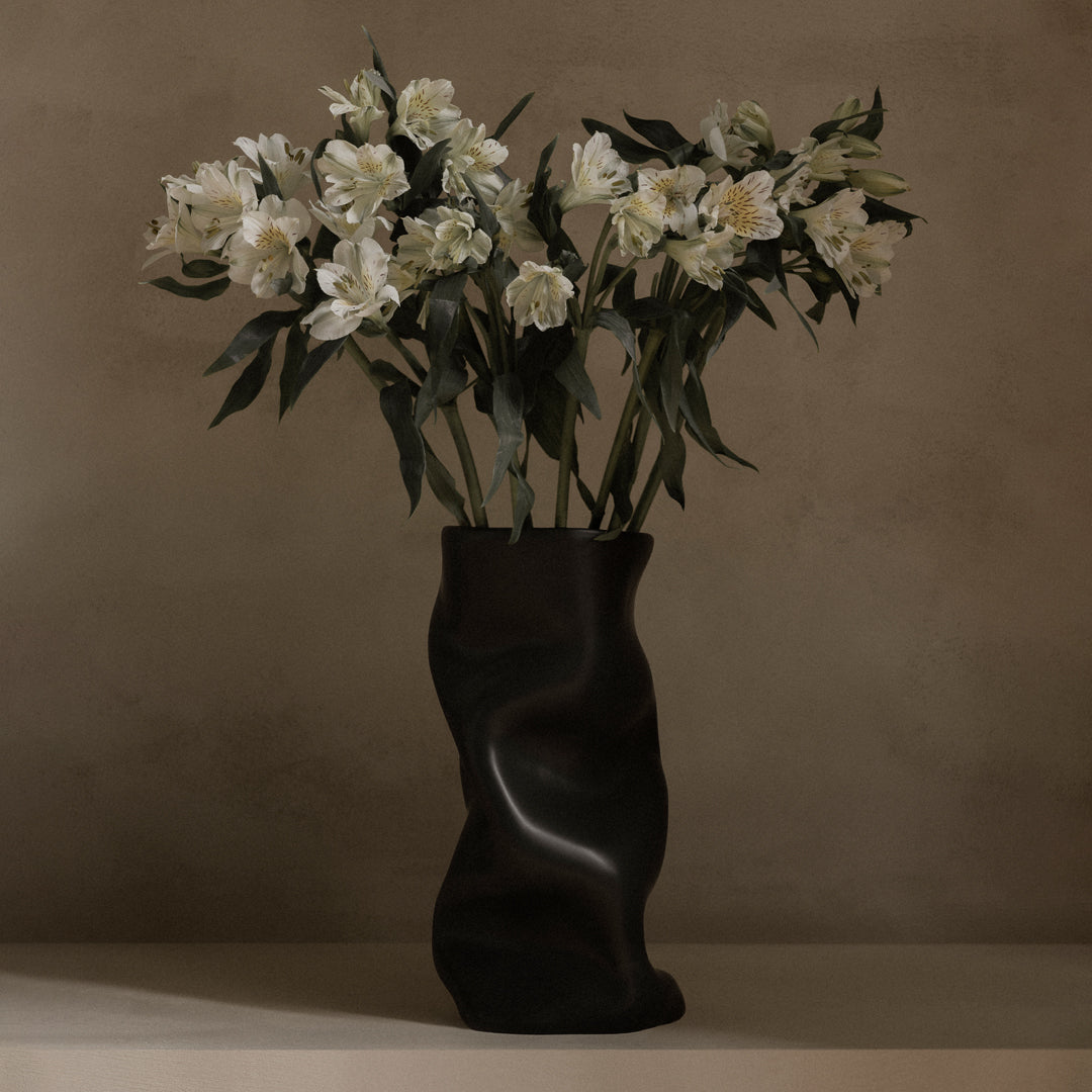 Sofia Tufvasson Collapse Vase - Modern Foldable Ceramic Vase for Home Decor, Office & Wedding Centerpieces