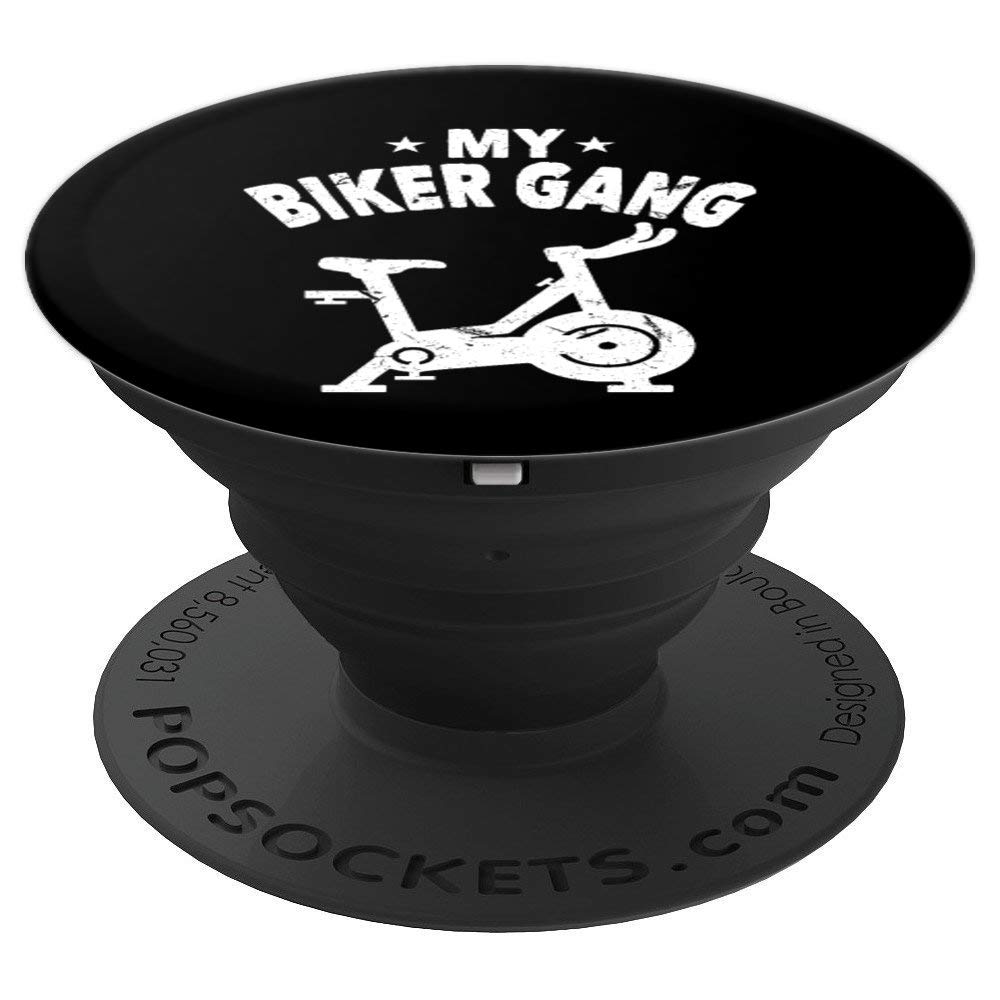 My Biker Gang | Funny Spin Class Fitness Gift - Swappable PopSocket PopGrip for Phones & Tablets | Perfect for Cycling Enthusiasts & Gym Lovers