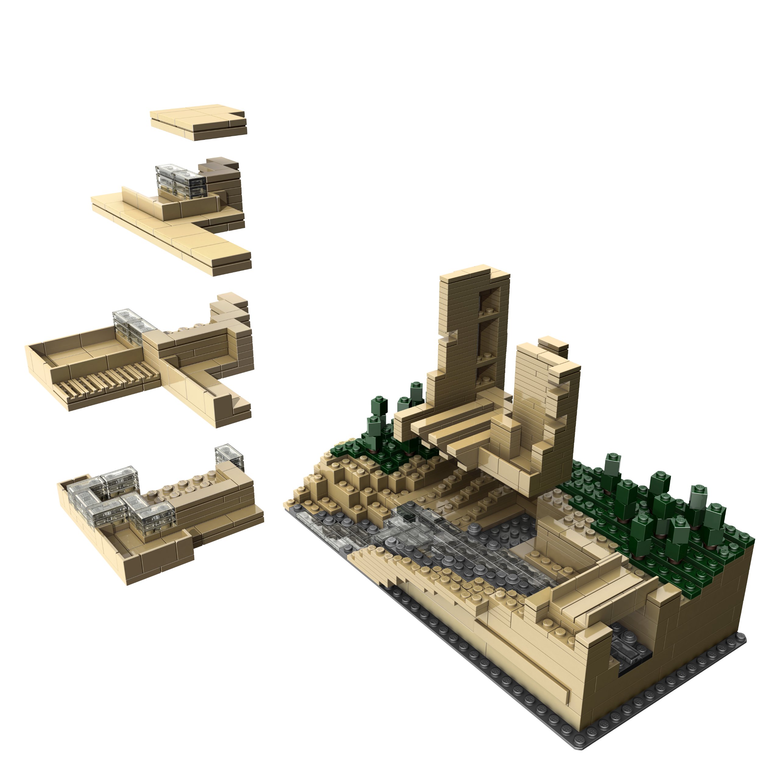 LEGO Architecture Fallingwater 21005 Building Blocks Set - Frank Lloyd Wright Inspired Model Kit for Adults & Teens - Perfect for Home Office Decor & Architecture Enthusiasts
