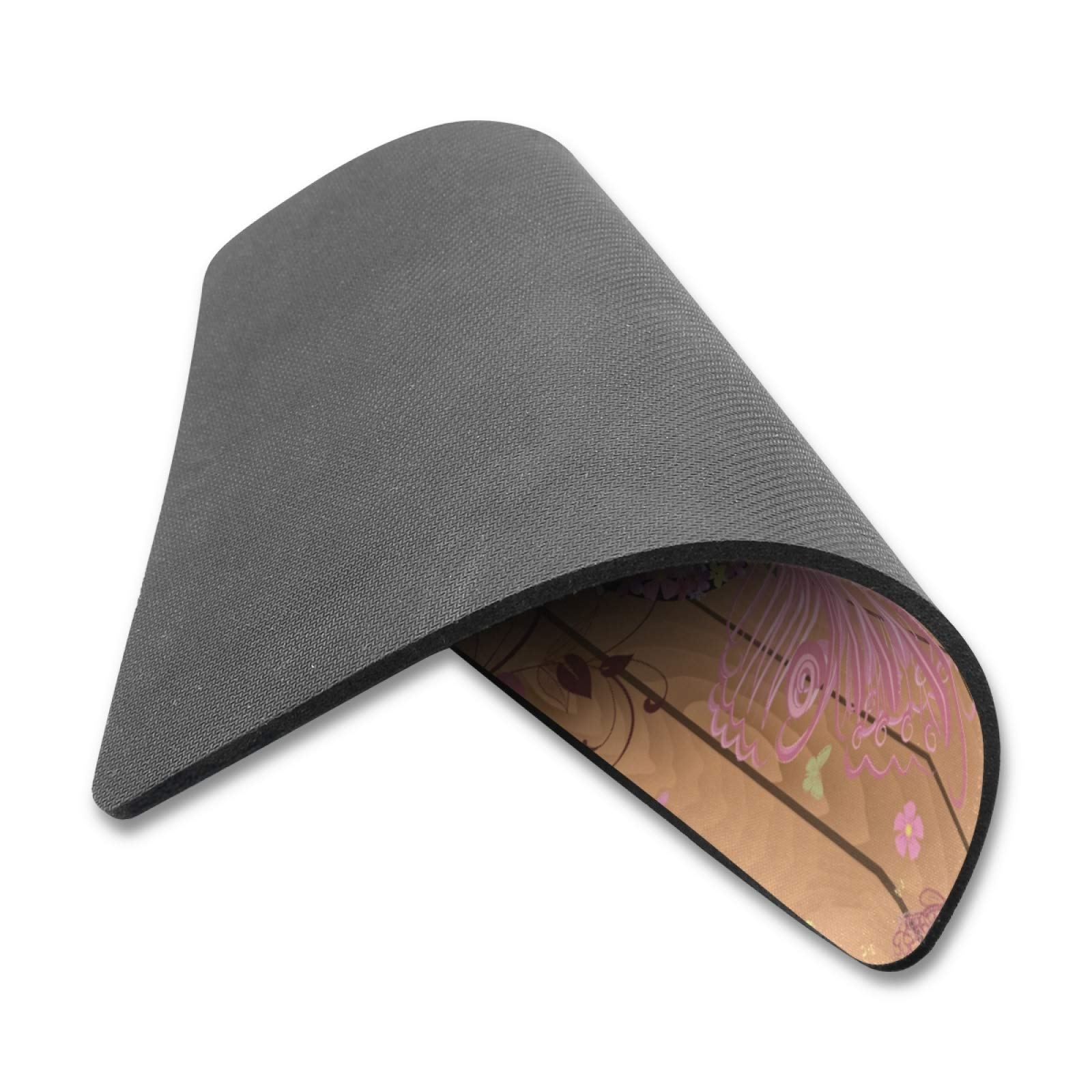 Floral Butterfly Gaming Mouse Pad - Non-Slip Rubber Base, 9.84