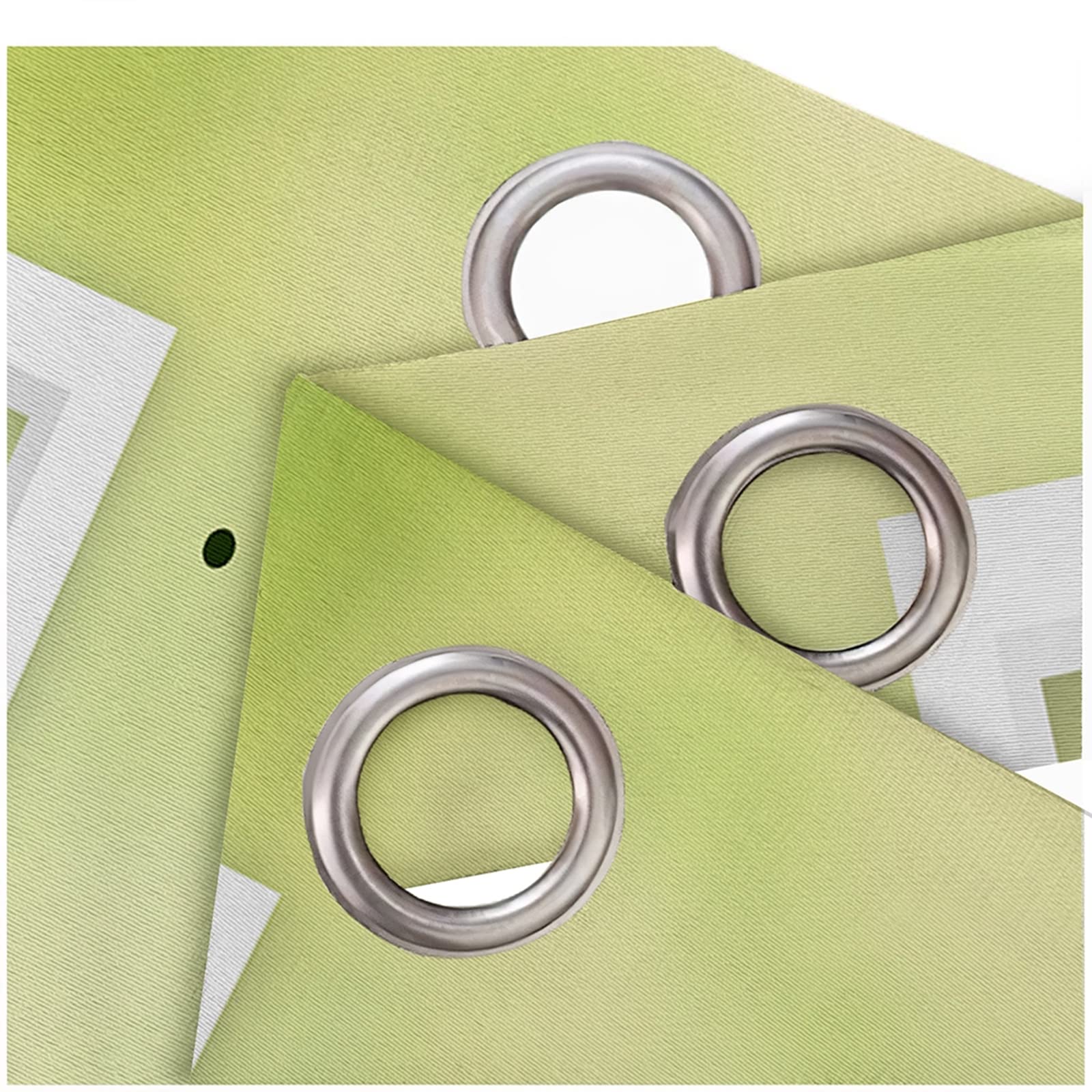 Eco-Friendly Green Kitchen Curtains - Blackout Travel Curtains with Rose Swan Design, 84