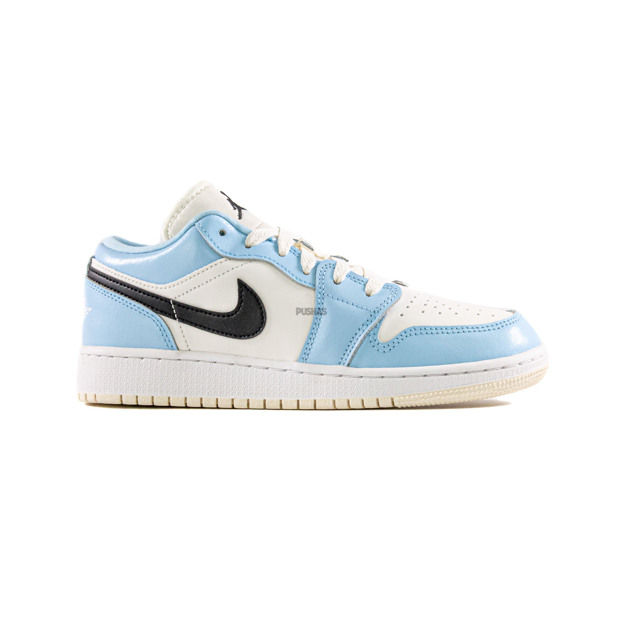 Air Jordan 1 Low 'Ice Blue Black' GS Sneakers for Girls (2022) - Lightweight Basketball Shoes for School, Sports & Casual Wear