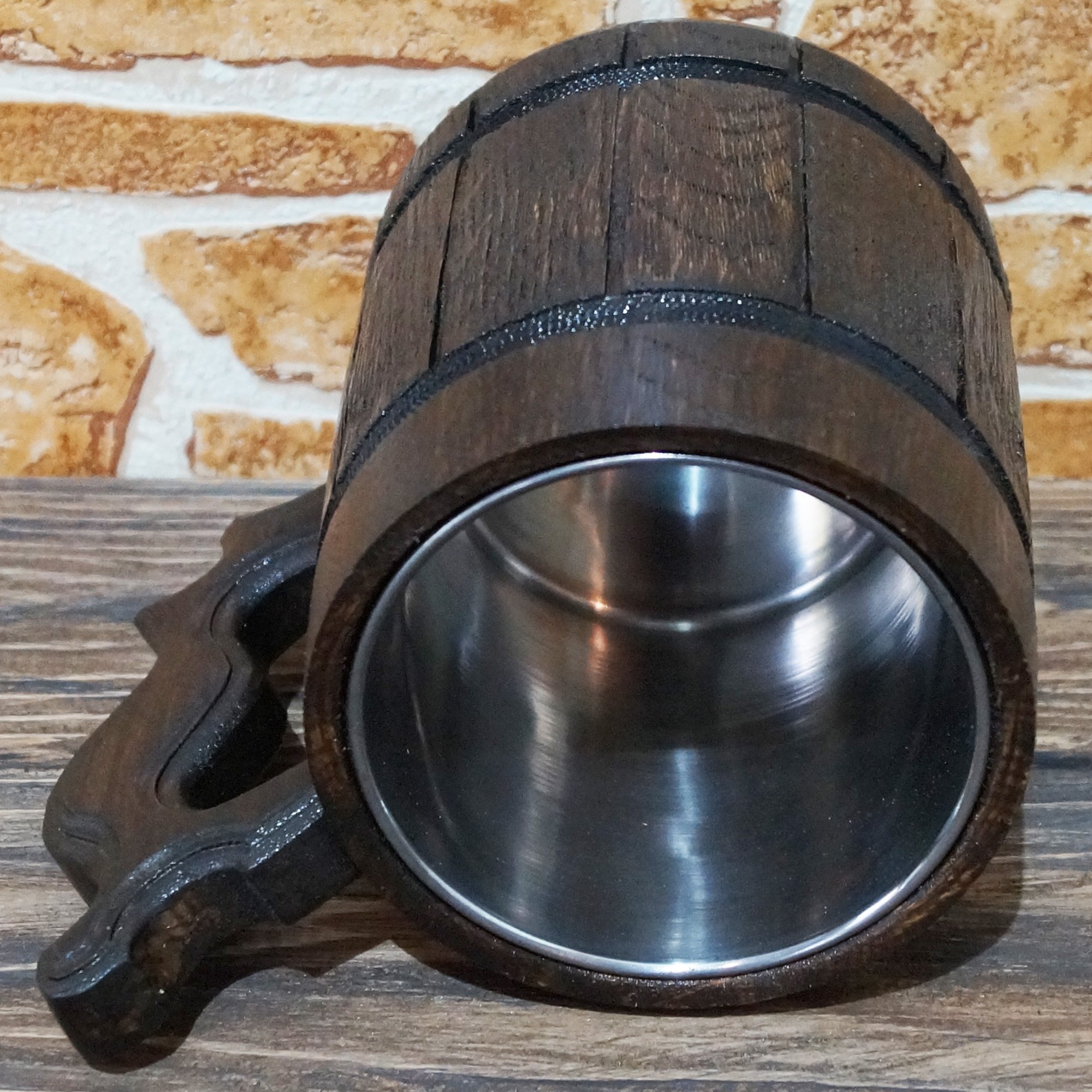 Personalized Pirate Cannon Beer Mug - Custom Engraved Wooden Tankard for Men, Unique Gifts for Dad, Husband, Father - Perfect for Wedding, Anniversary, Birthday & Gaming Parties - Great for Home Bars, Man Caves & Themed Events