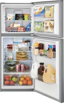 Frigidaire FFET1022UV 10.1 Cu. Ft. Compact Top Freezer Refrigerator - Stainless Steel Apartment Fridge for Small Spaces, Dorms & Kitchenettes