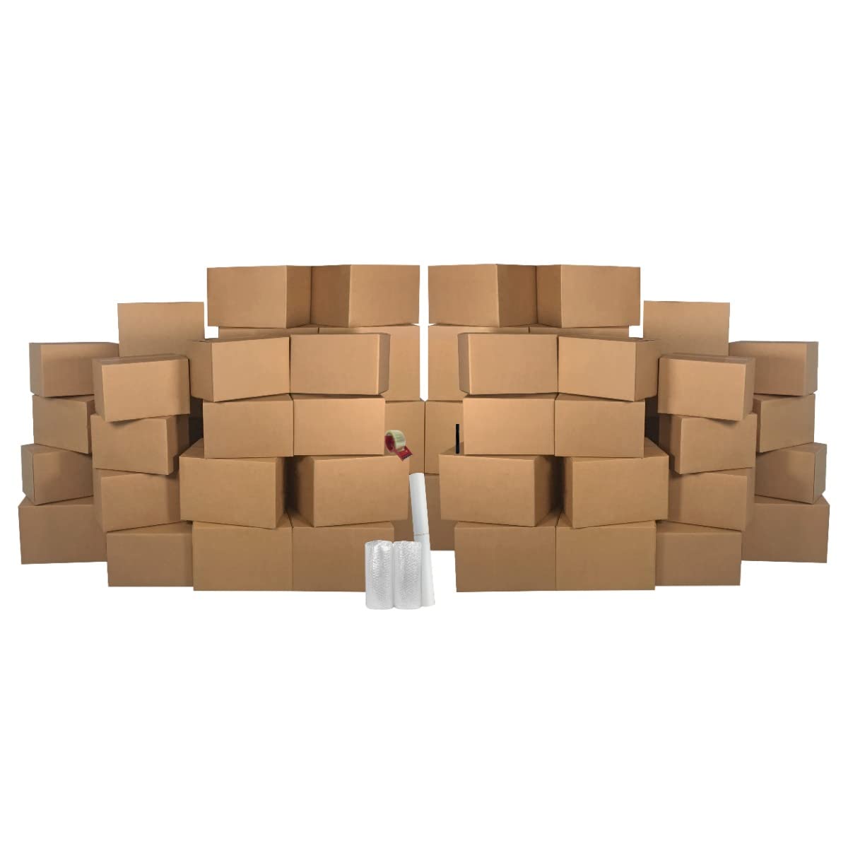 uBoxes 4 Room Basic Kit - Heavy Duty Moving Boxes & Packing Supplies for Home Relocation | Perfect for Apartment Moving, Storage & Shipping
