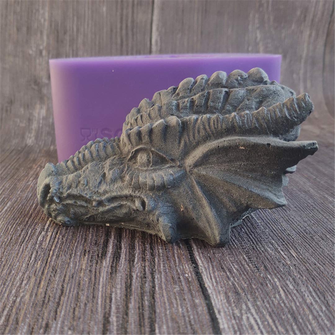 3D Dragon Soap Mold - Silicone Baking Molds for DIY Soap, Candle, Chocolate & Fondant - Handmade Dragon Cake Decorating Tools - Perfect for Halloween, Fantasy Parties & Medieval Theme Crafts
