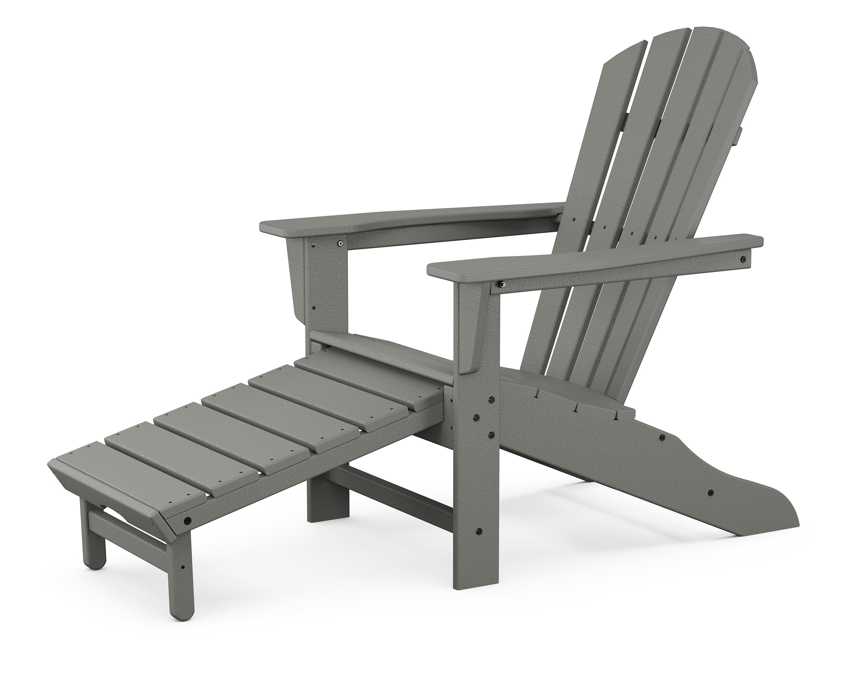 **POLYWOOD Palm Coast Ultimate Adirondack Chair with Hideaway Ottoman - Durable Outdoor Furniture for Patio, Poolside & Garden Relaxation**