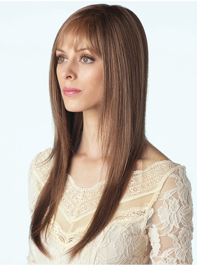 Amore Stevie Wig Bundle - 5 Piece Set with Dark Chocolate Synthetic Wig, Christy's Wigs Q&A Booklet, 2oz Travel Size Wig Shampoo, Wig Cap & Wide Tooth Comb | Perfect for Cosplay, Costume Parties & Everyday Wear